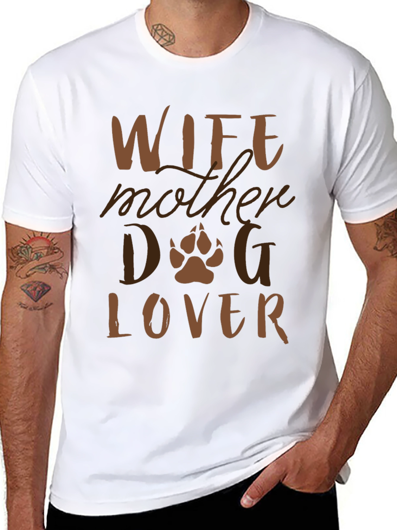 Wife Mother Dog Lover Graphic T-Shirt