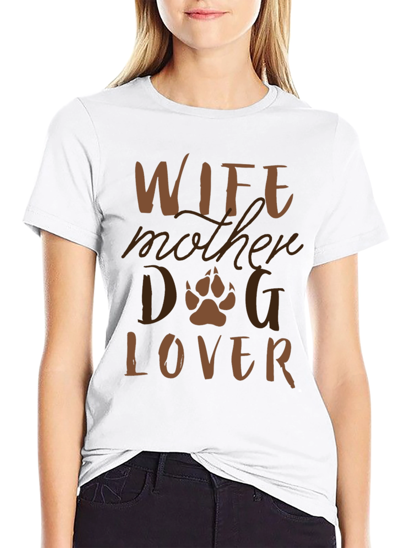 Wife Mother Dog Lover Graphic T-Shirt
