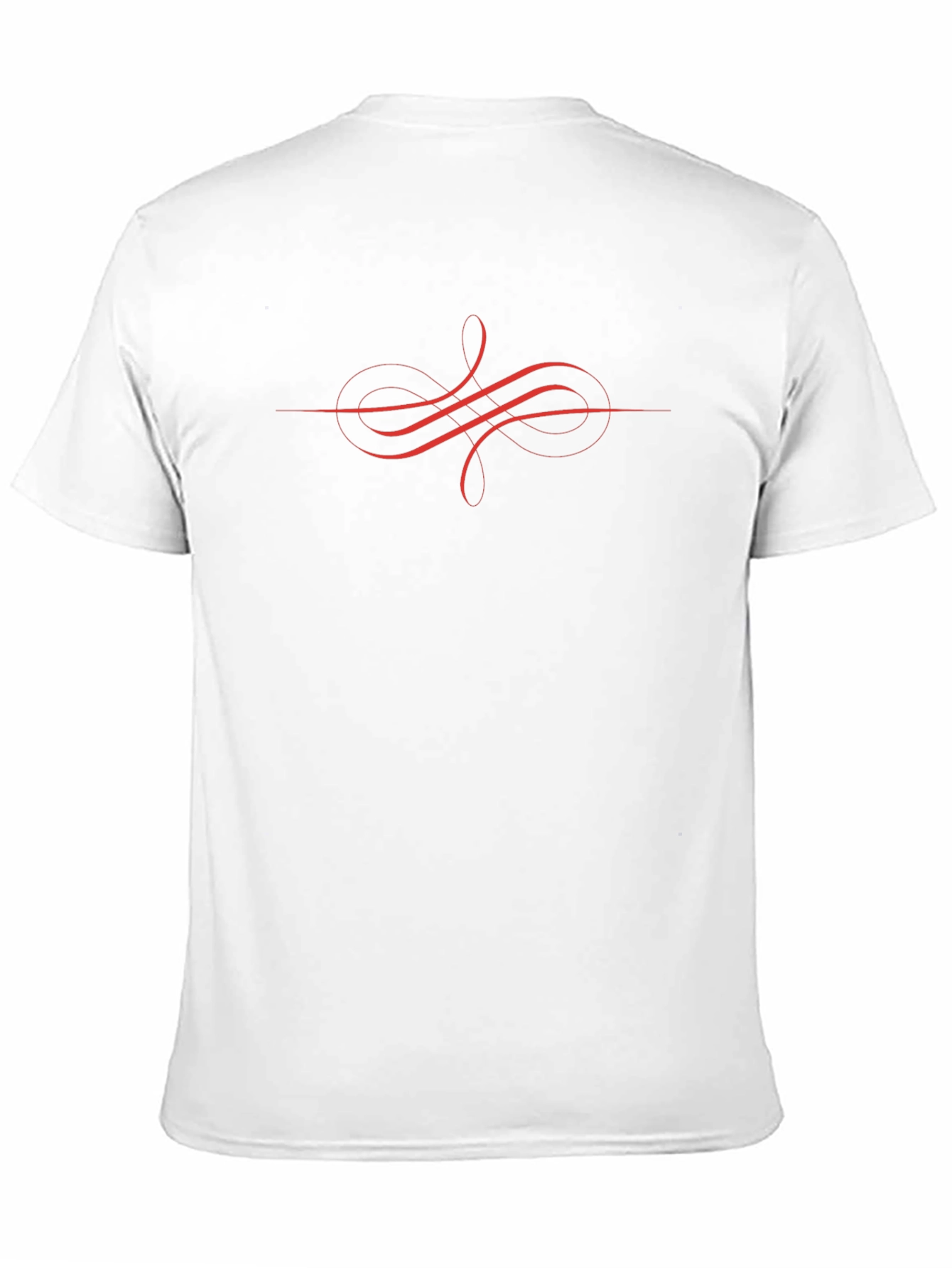 Mens Black Graphic Tee - Abstract Red Design