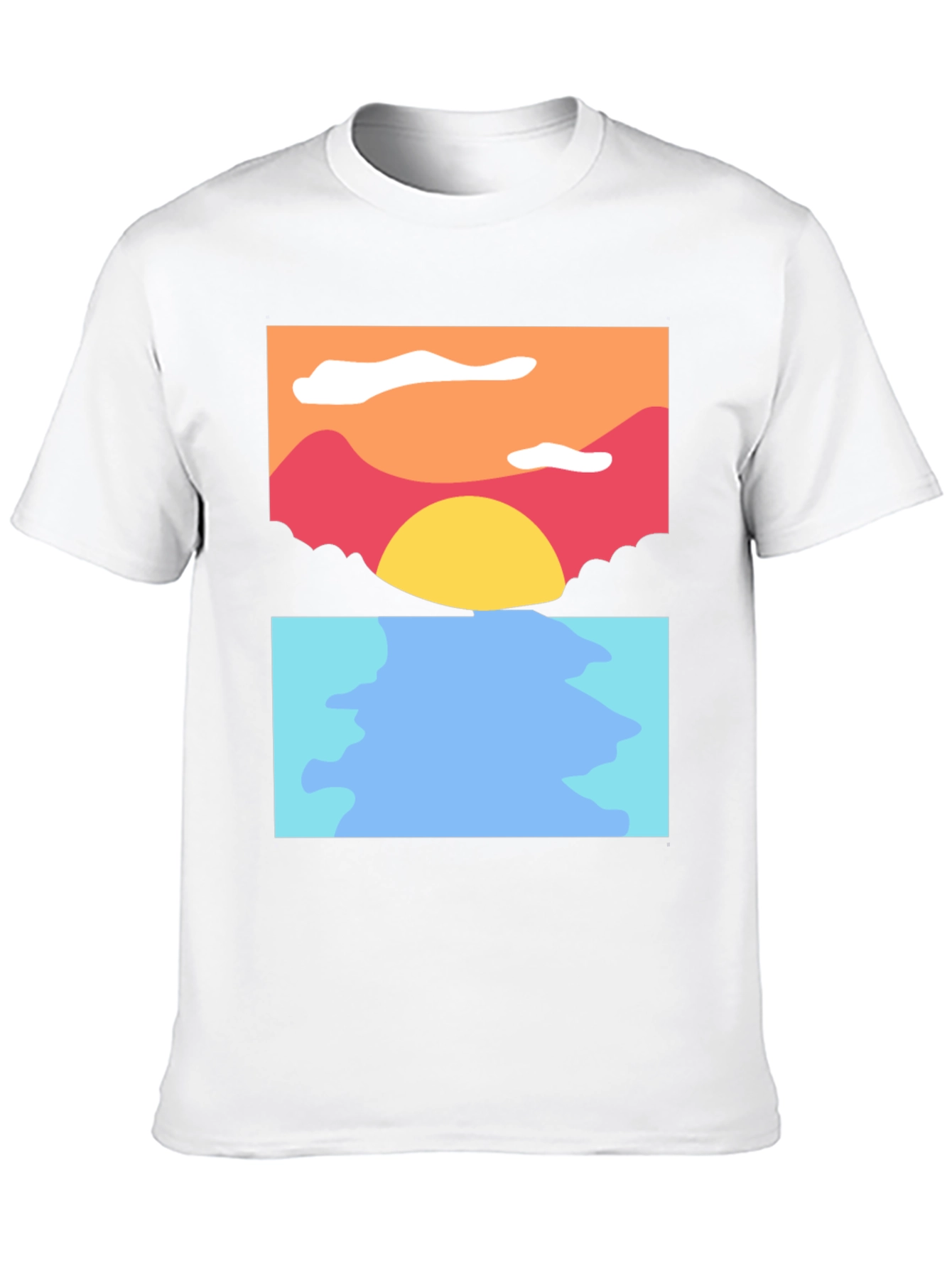 Sunset Seascape Graphic Tee - Soft Cotton Blend