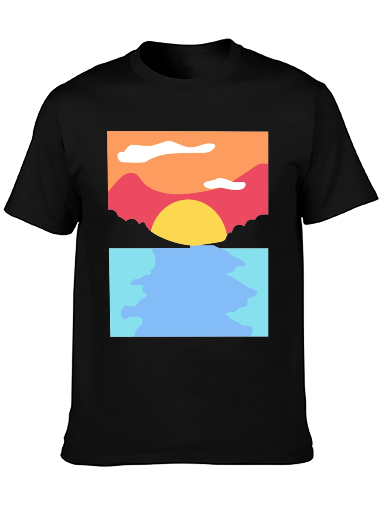 Sunset Seascape Graphic Tee - Soft Cotton Blend