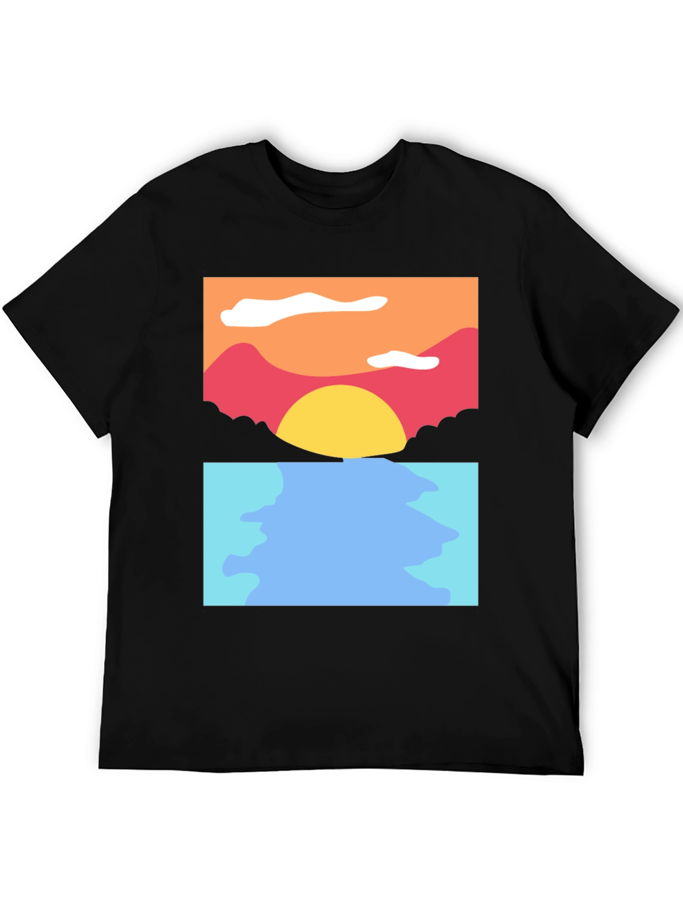 Sunset Seascape Graphic Tee - Soft Cotton Blend