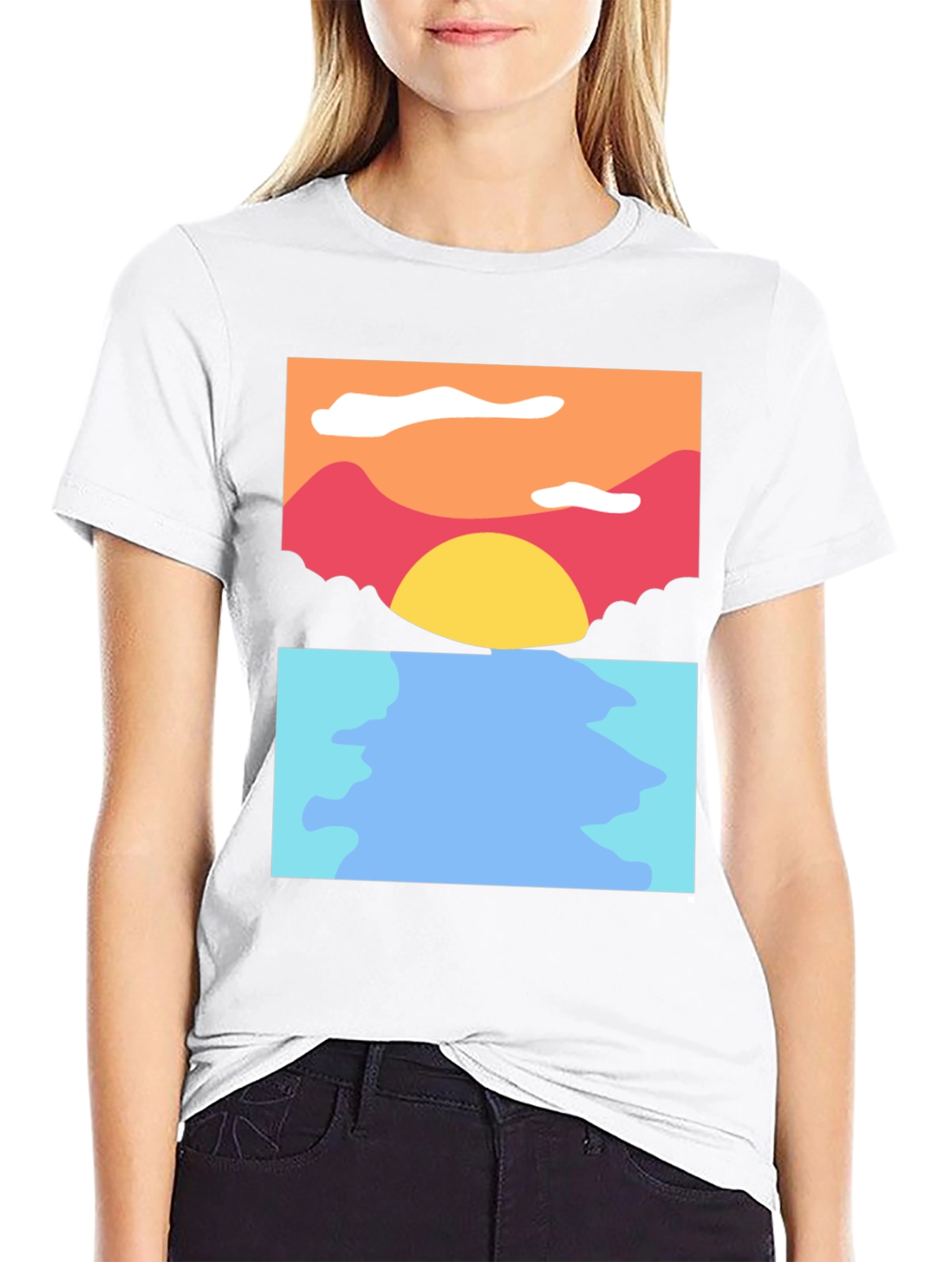 Sunset Seascape Graphic Tee - Soft Cotton Blend