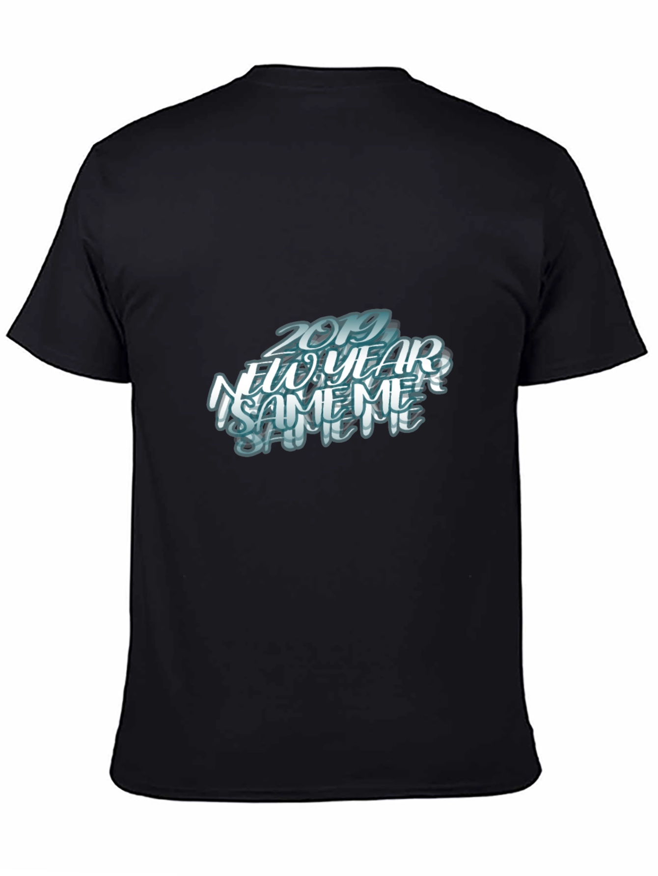 New Year Same Me Black Graphic Tee