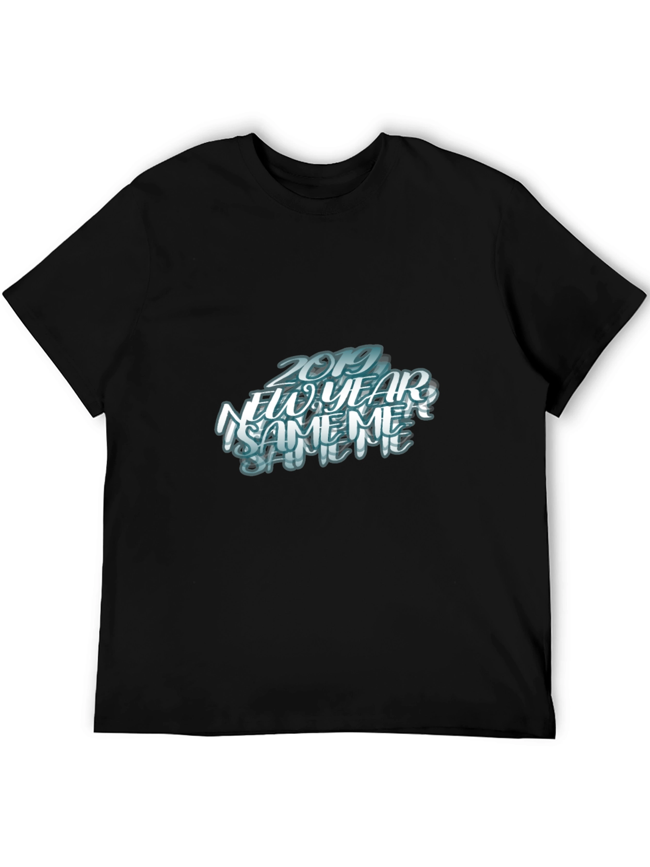 New Year Same Me Black Graphic Tee