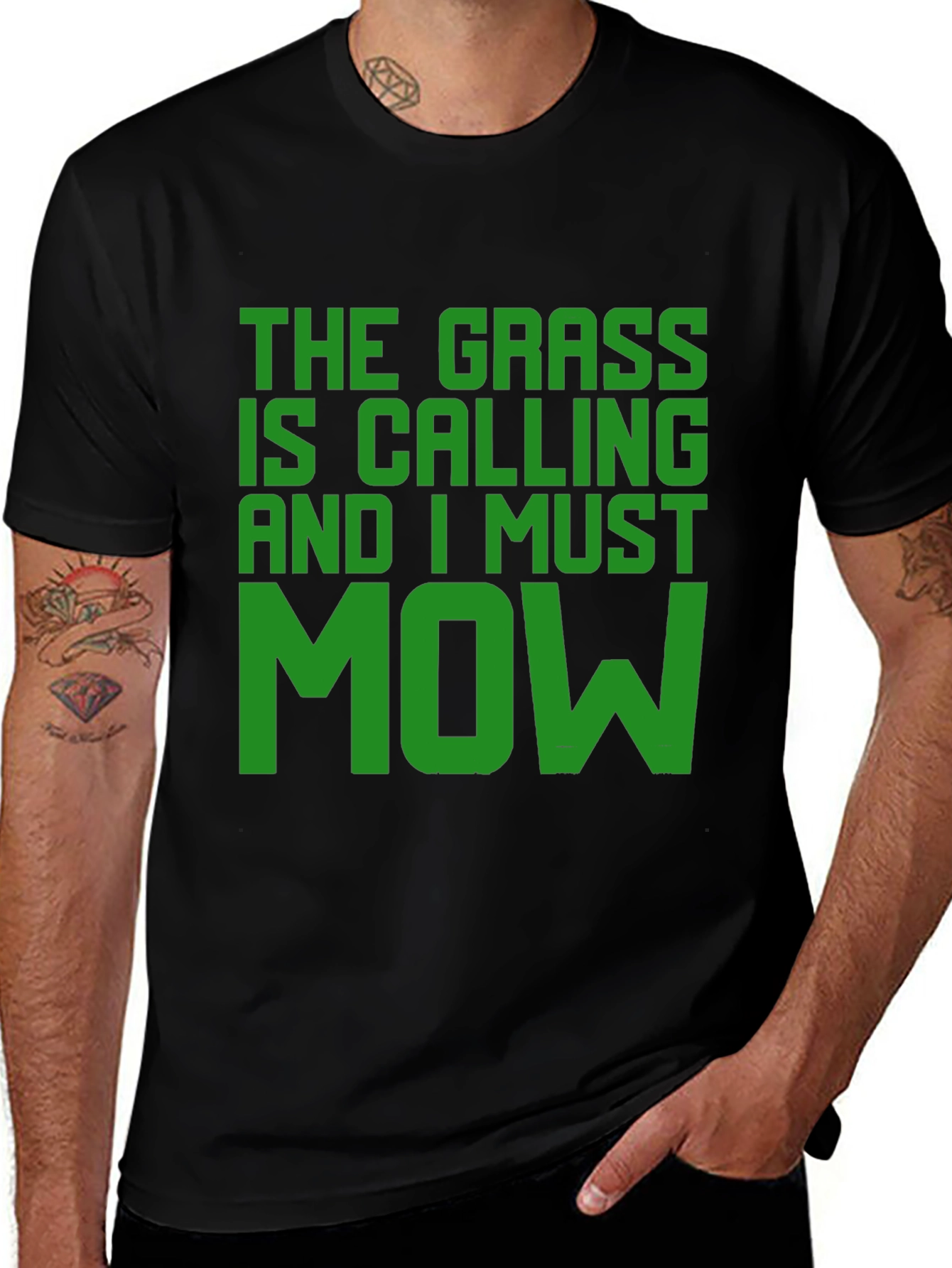 The Grass is Calling T-Shirt - Funny Mowing Tee