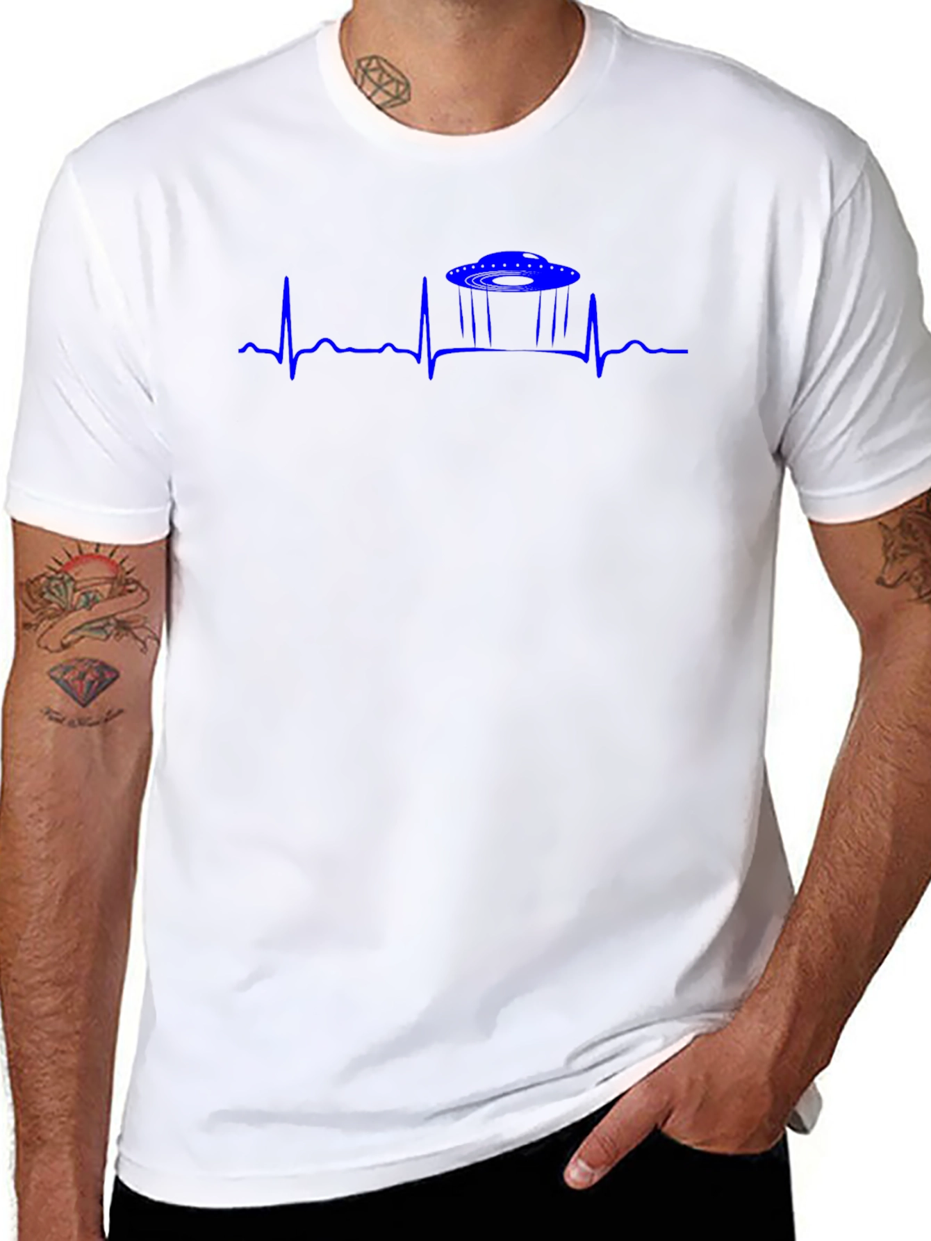 UFO Heartbeat T-Shirt - Sci-Fi Alien Tee