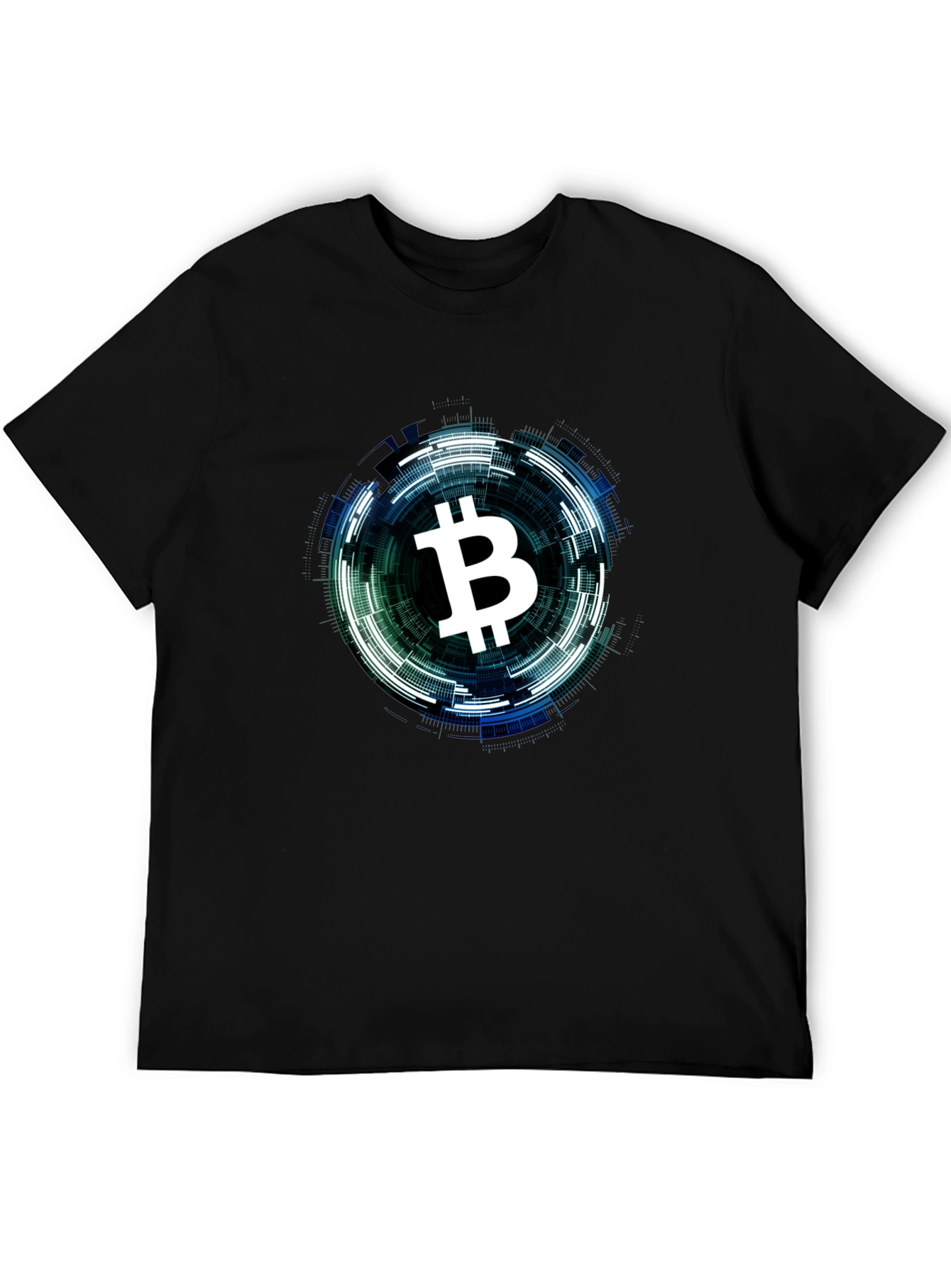 Bitcoin Tech Circle Black T-Shirt