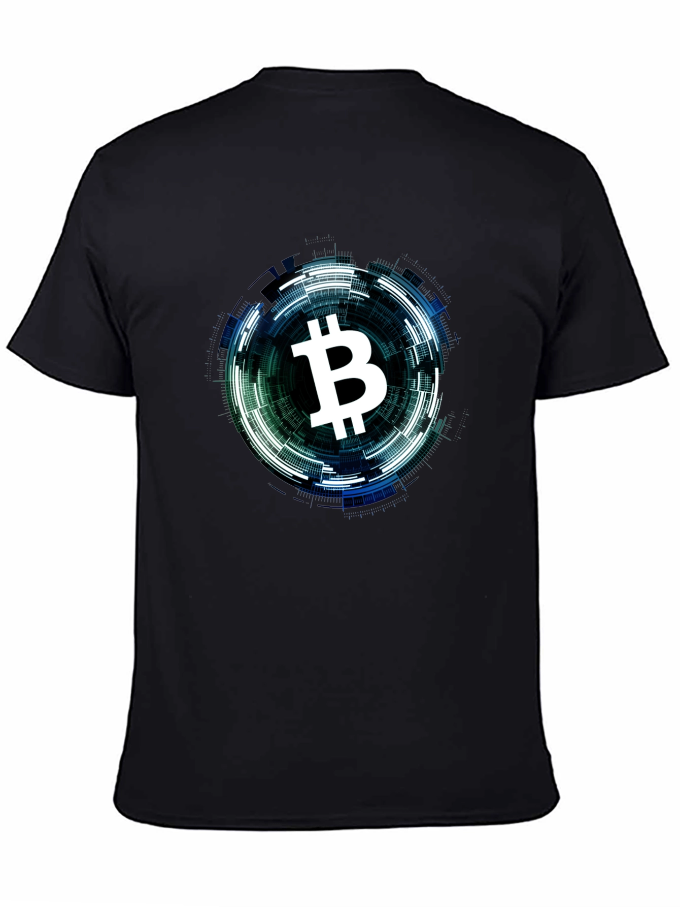 Bitcoin Tech Circle Black T-Shirt