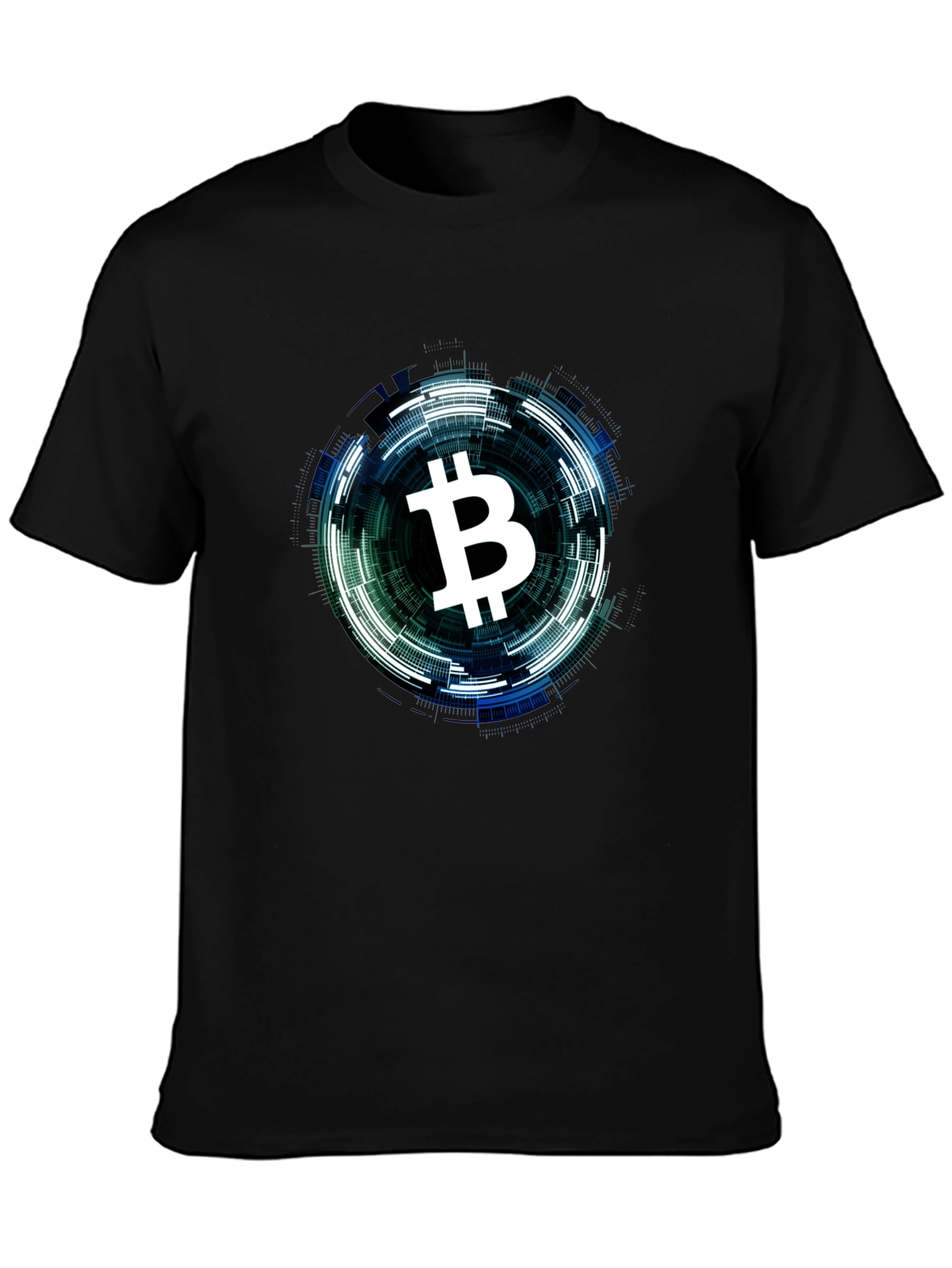 Bitcoin Tech Circle Black T-Shirt