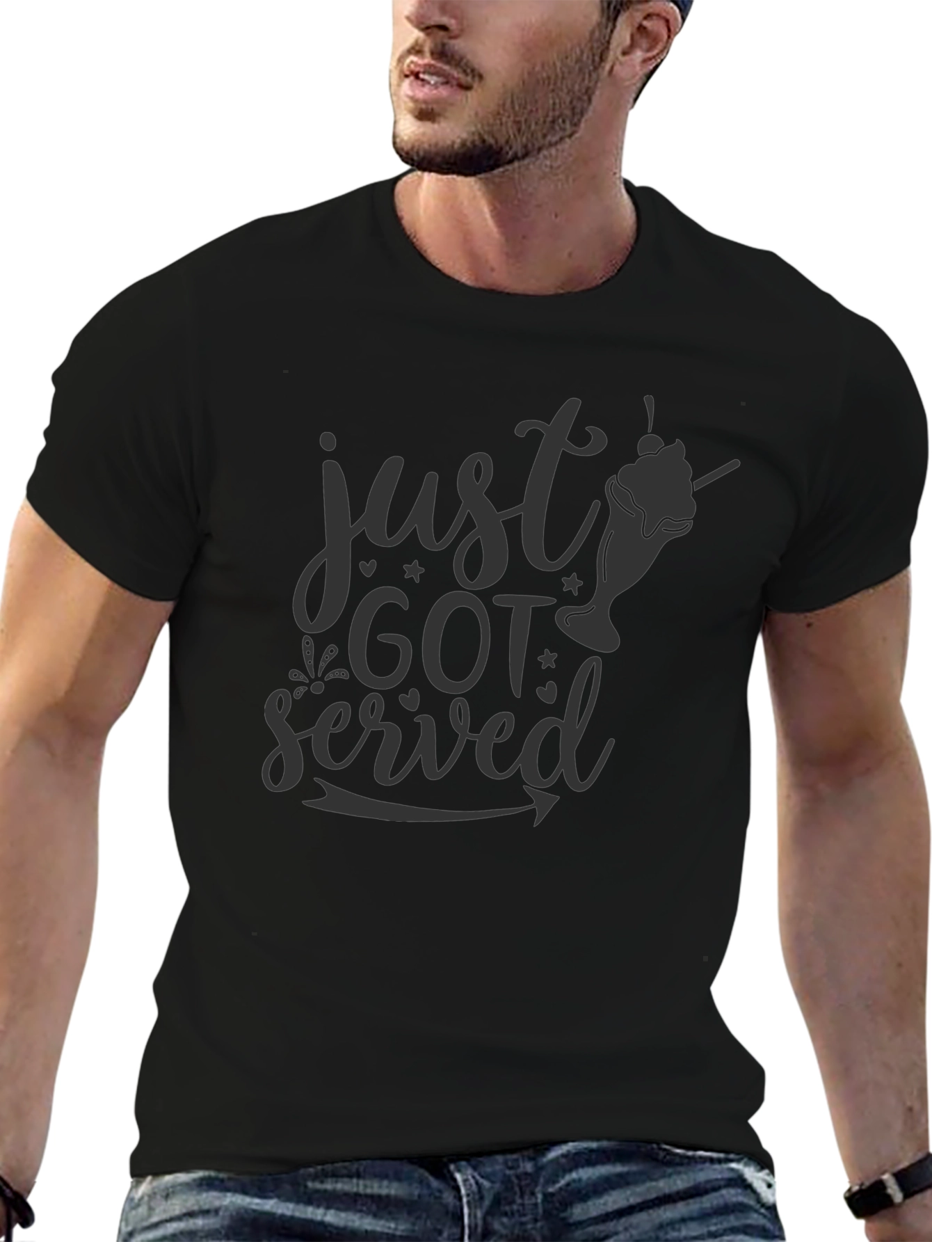 Just Got Served T-Shirt - Novelty Graphic Tee