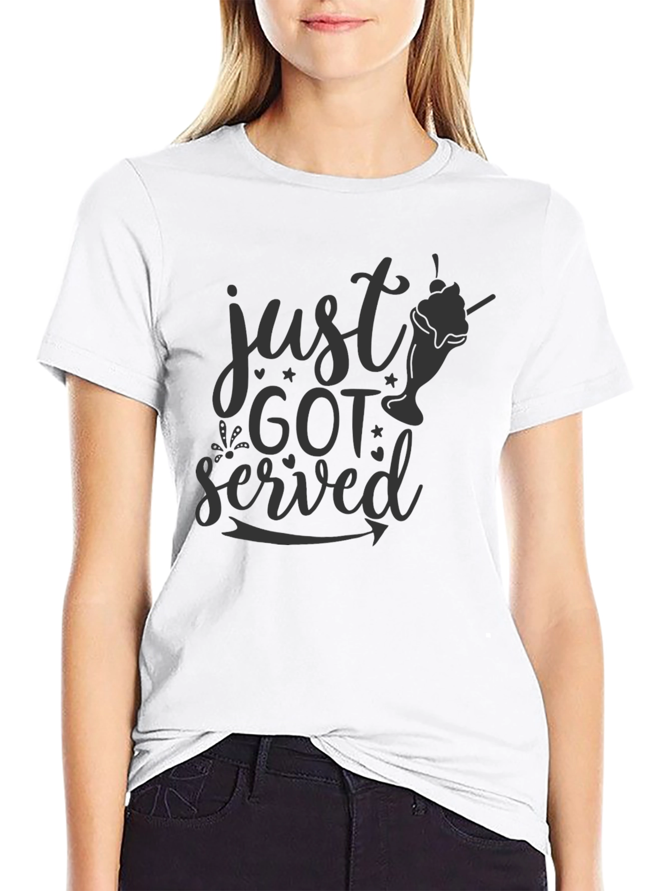 Just Got Served T-Shirt - Novelty Graphic Tee