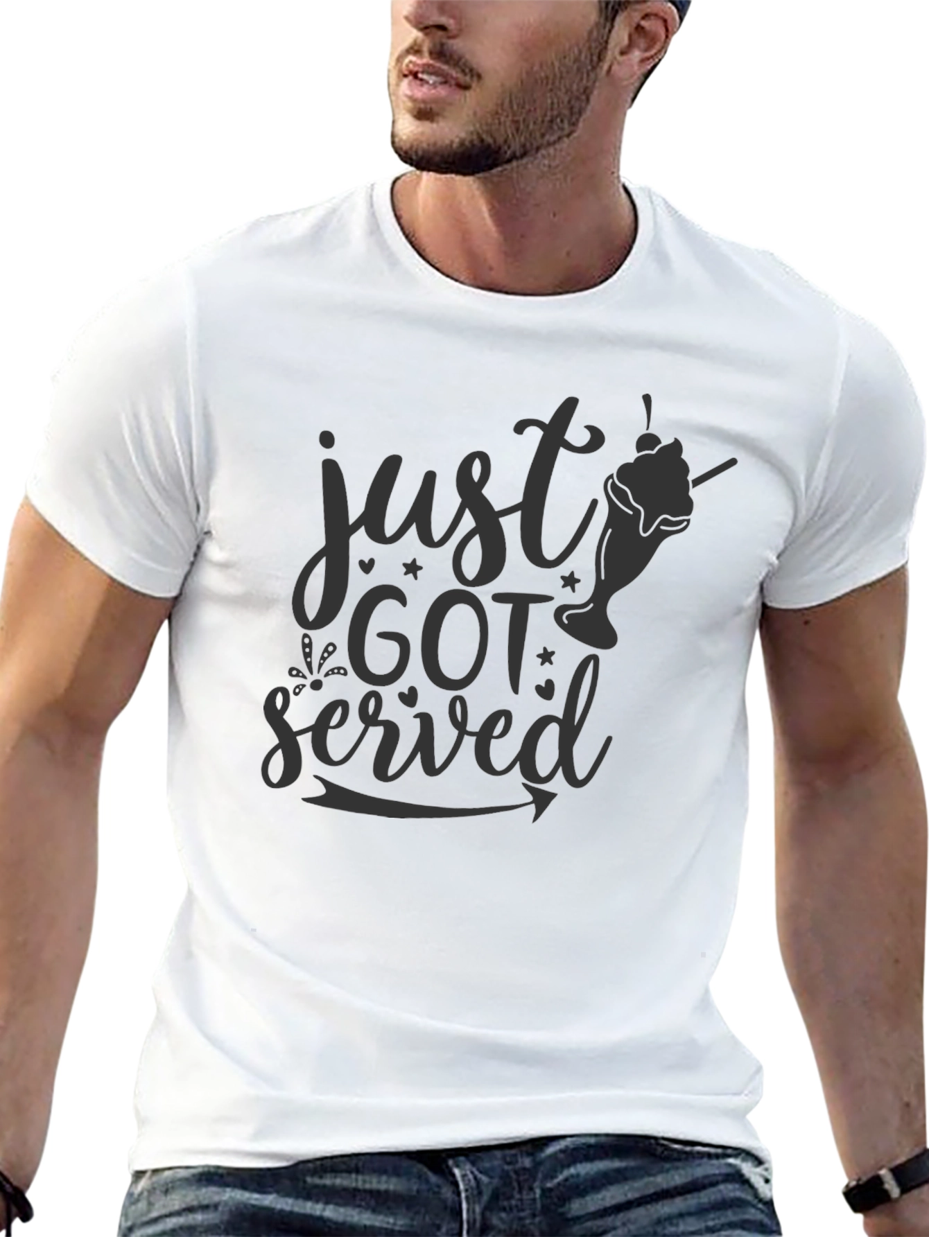 Just Got Served T-Shirt - Novelty Graphic Tee