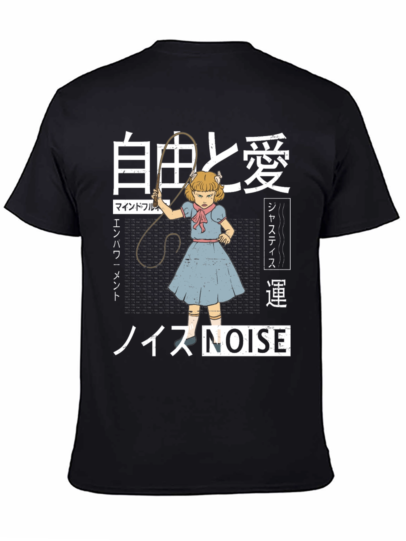 Edgy Graphic T-Shirt: NOISE Anime Girl