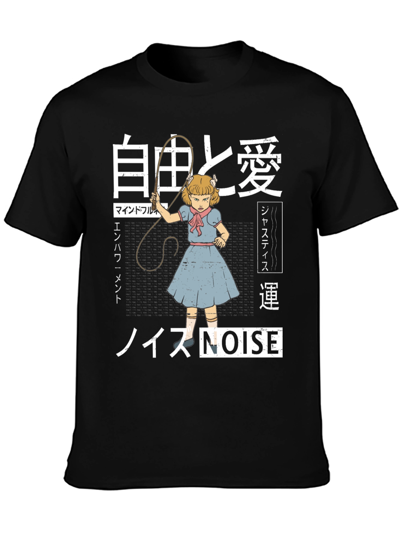 Edgy Graphic T-Shirt: NOISE Anime Girl
