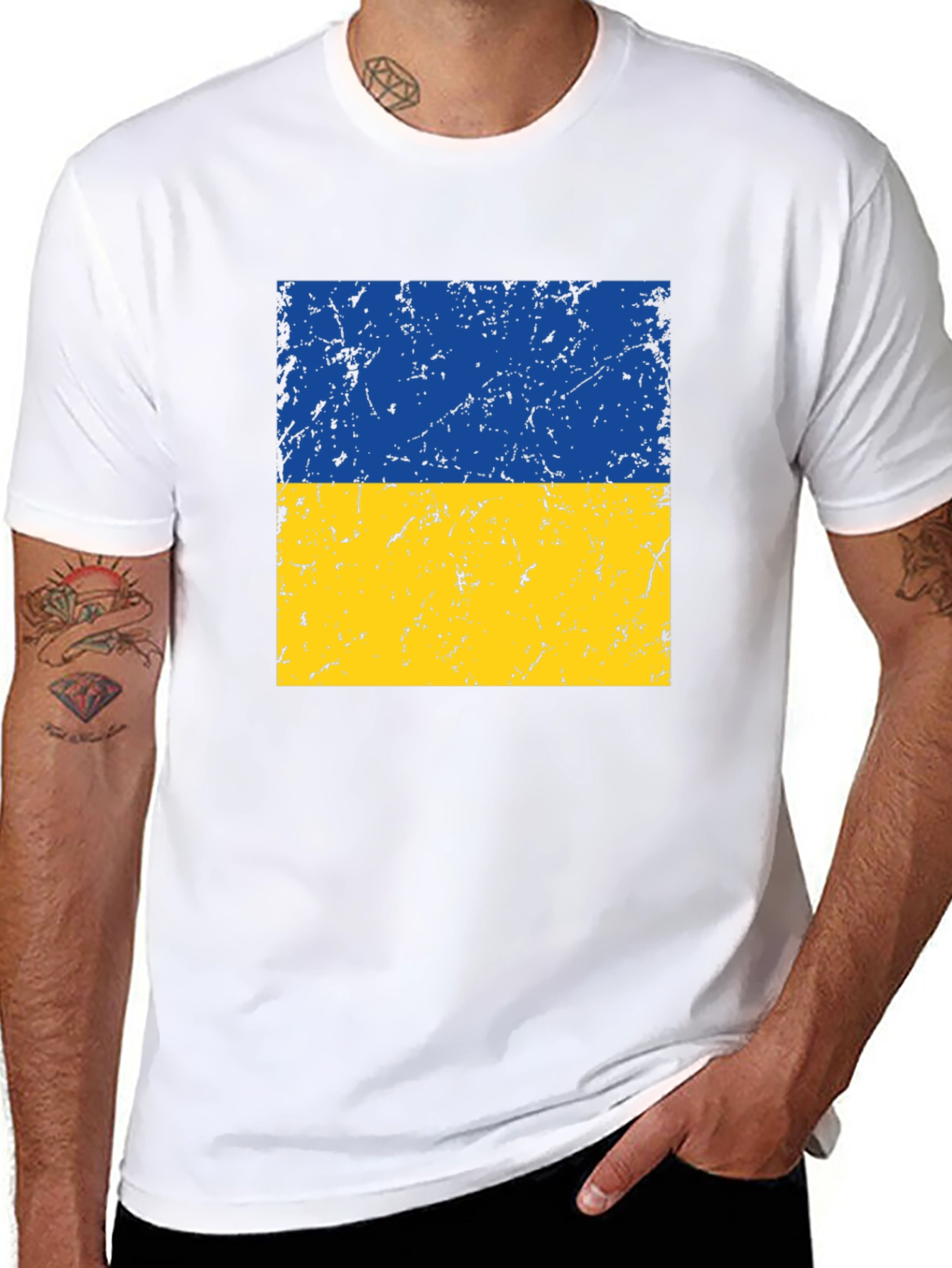 Ukraine Flag T-Shirt - Distressed Graphic Tee