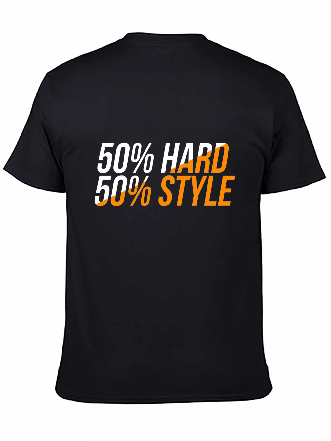 50% Hard 50% Style Black Graphic Tee