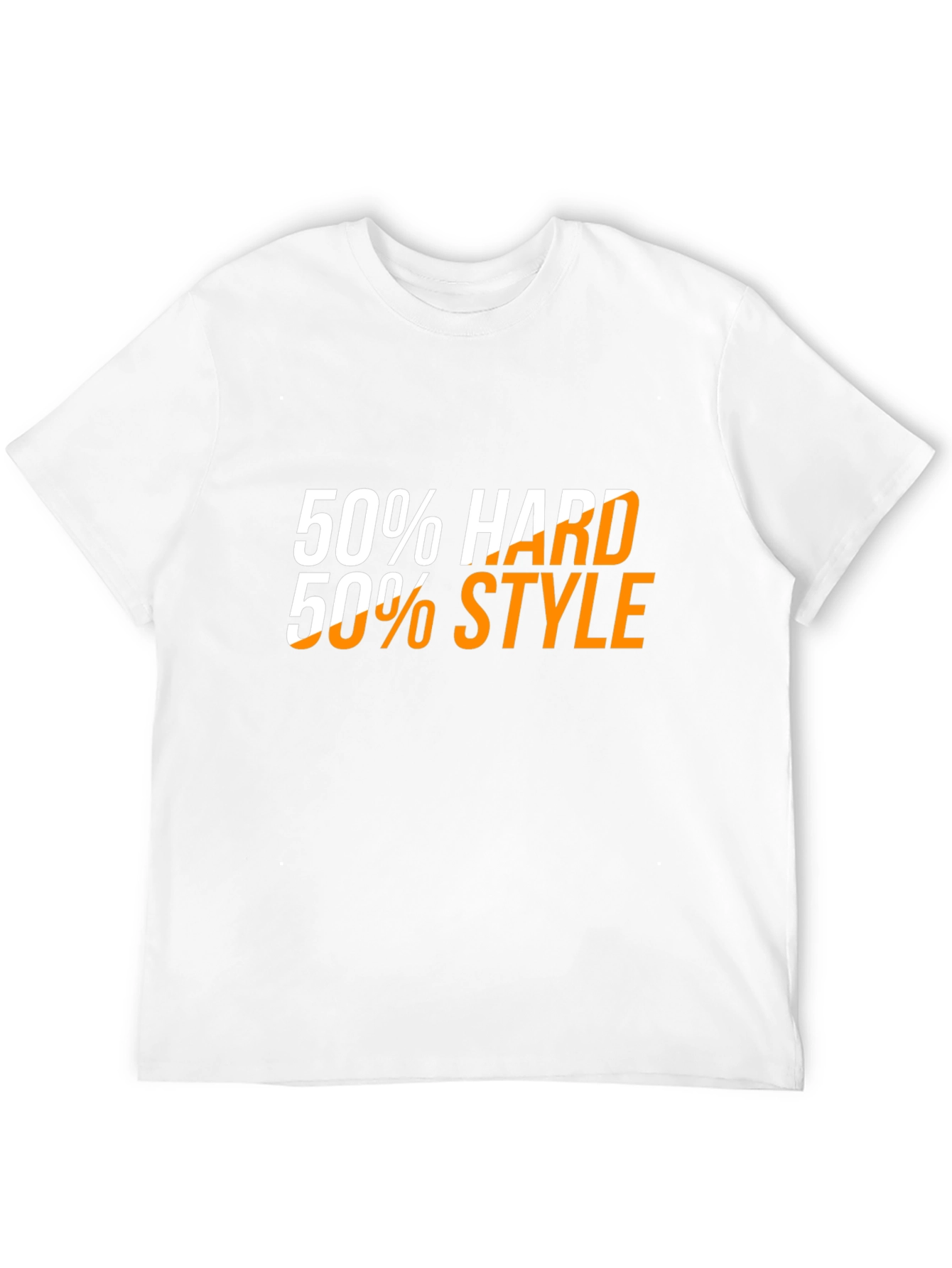 50% Hard 50% Style Black Graphic Tee