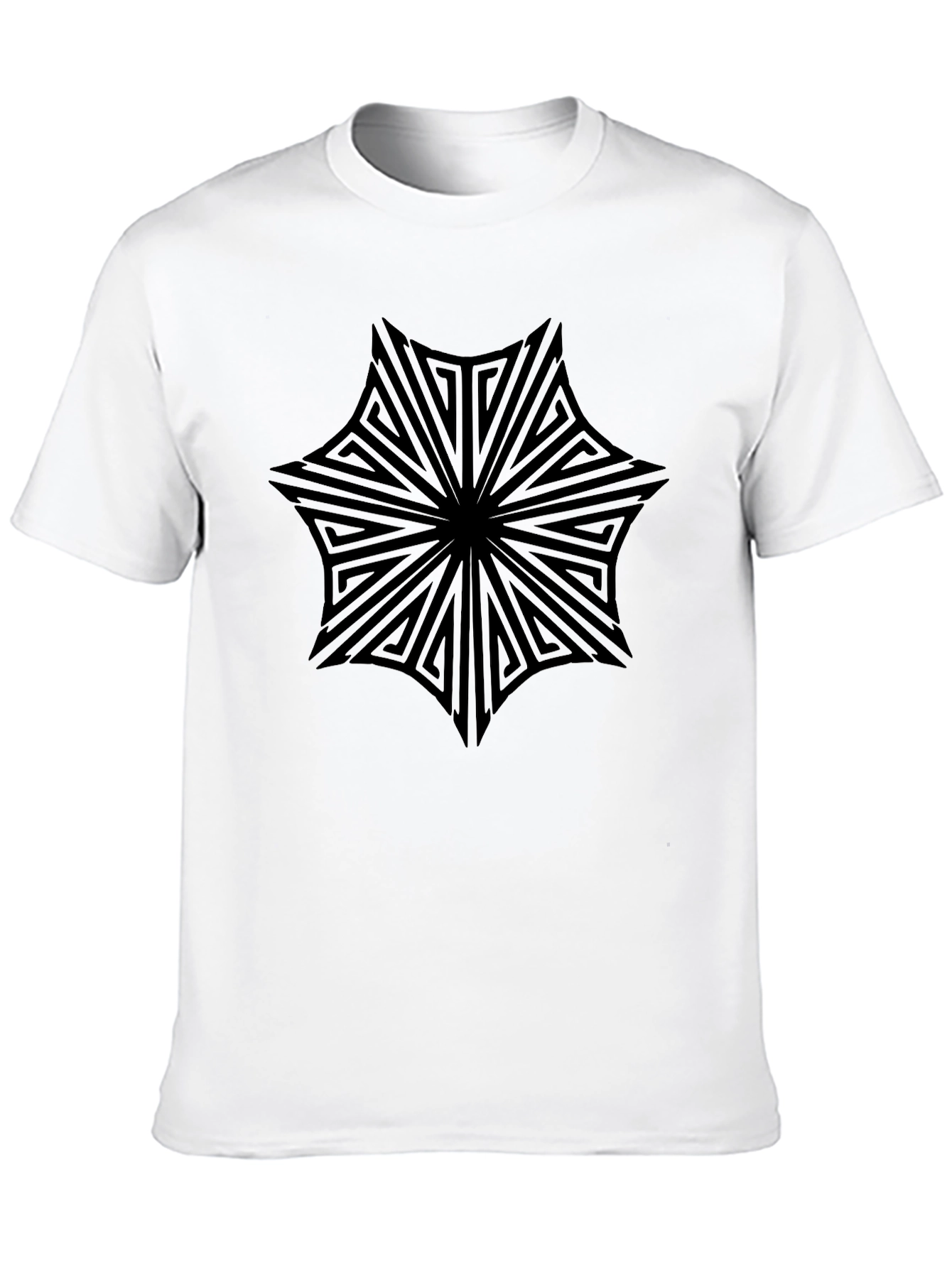 Geometric Mandala Mens Black T-Shirt