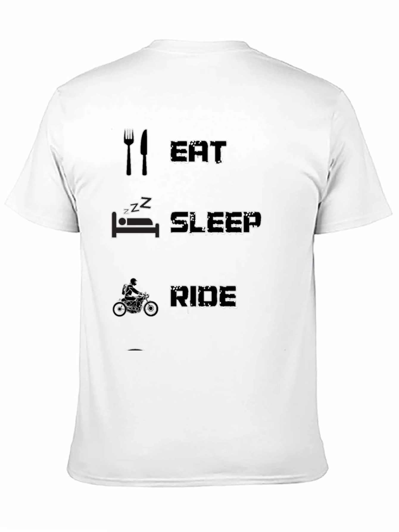 Eat Sleep Ride Black Graphic T-Shirt