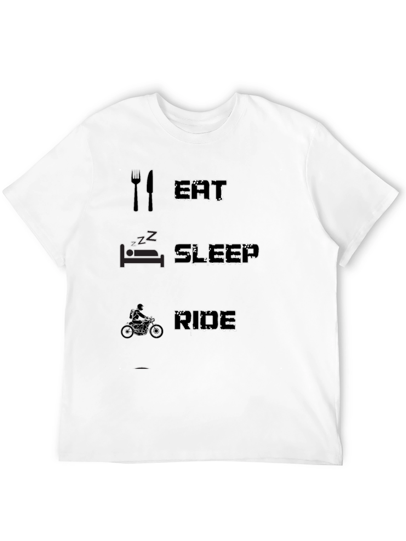 Eat Sleep Ride Black Graphic T-Shirt