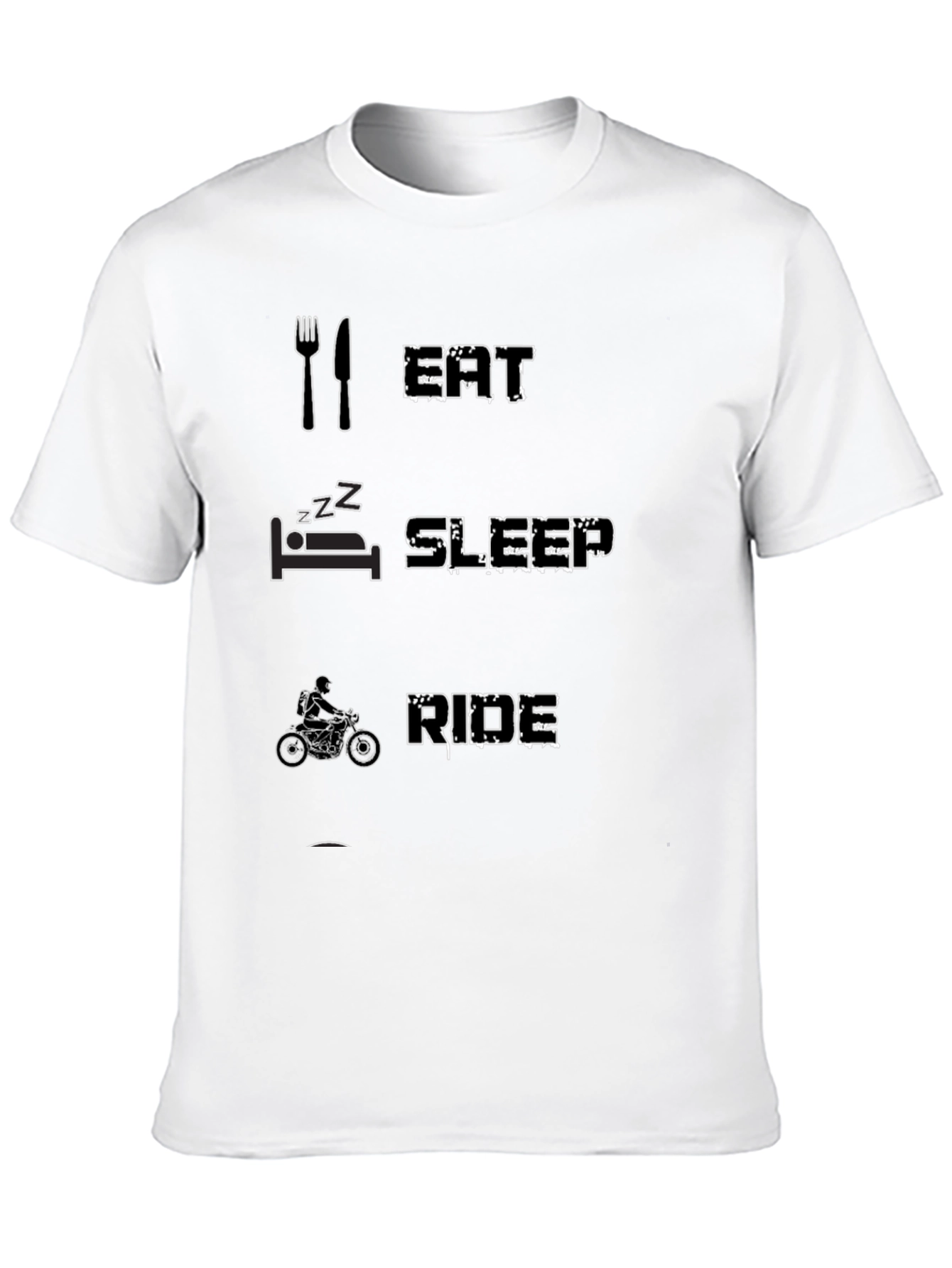 Eat Sleep Ride Black Graphic T-Shirt