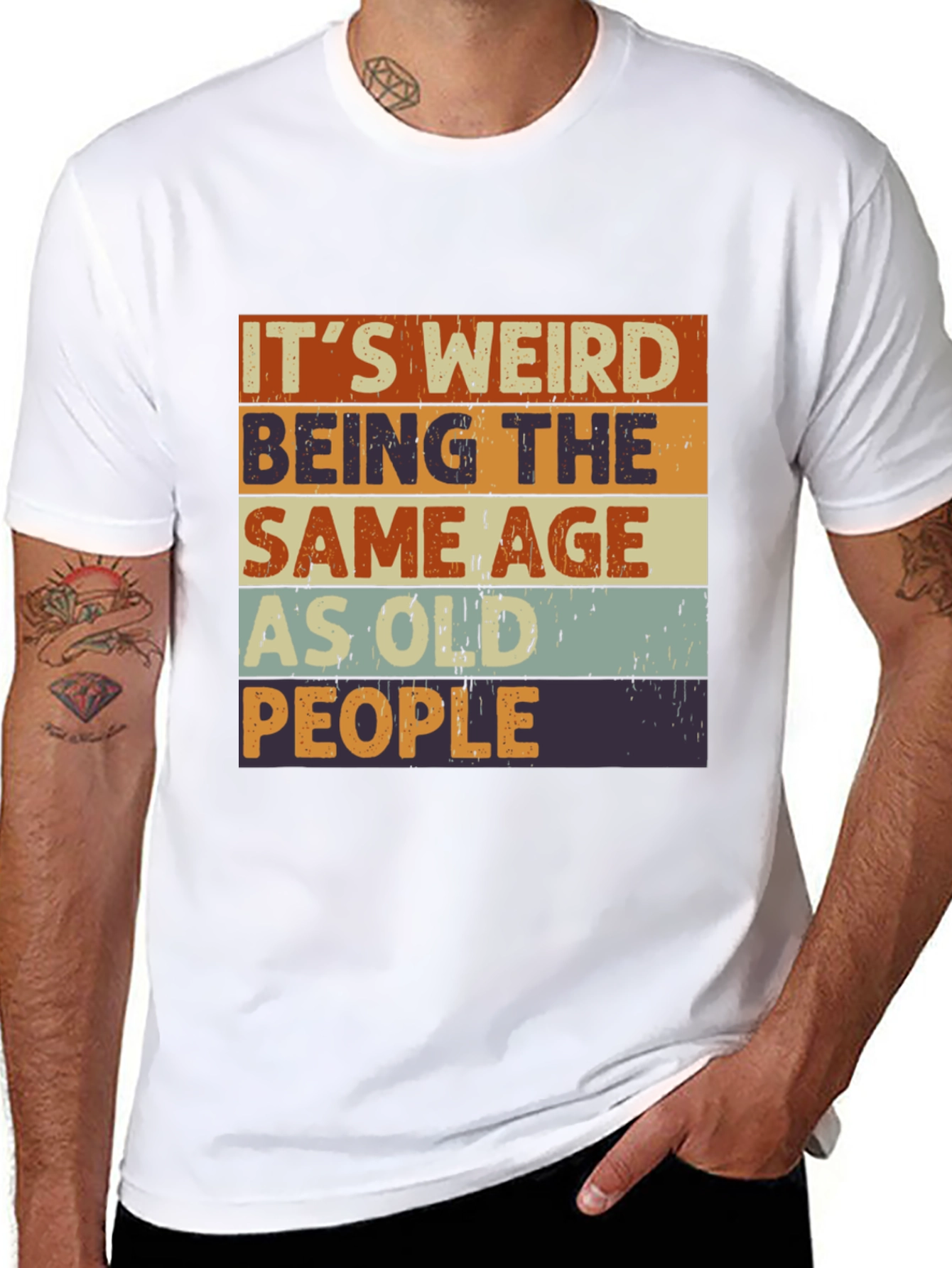 Funny Same Age as Old People Graphic T-Shirt
