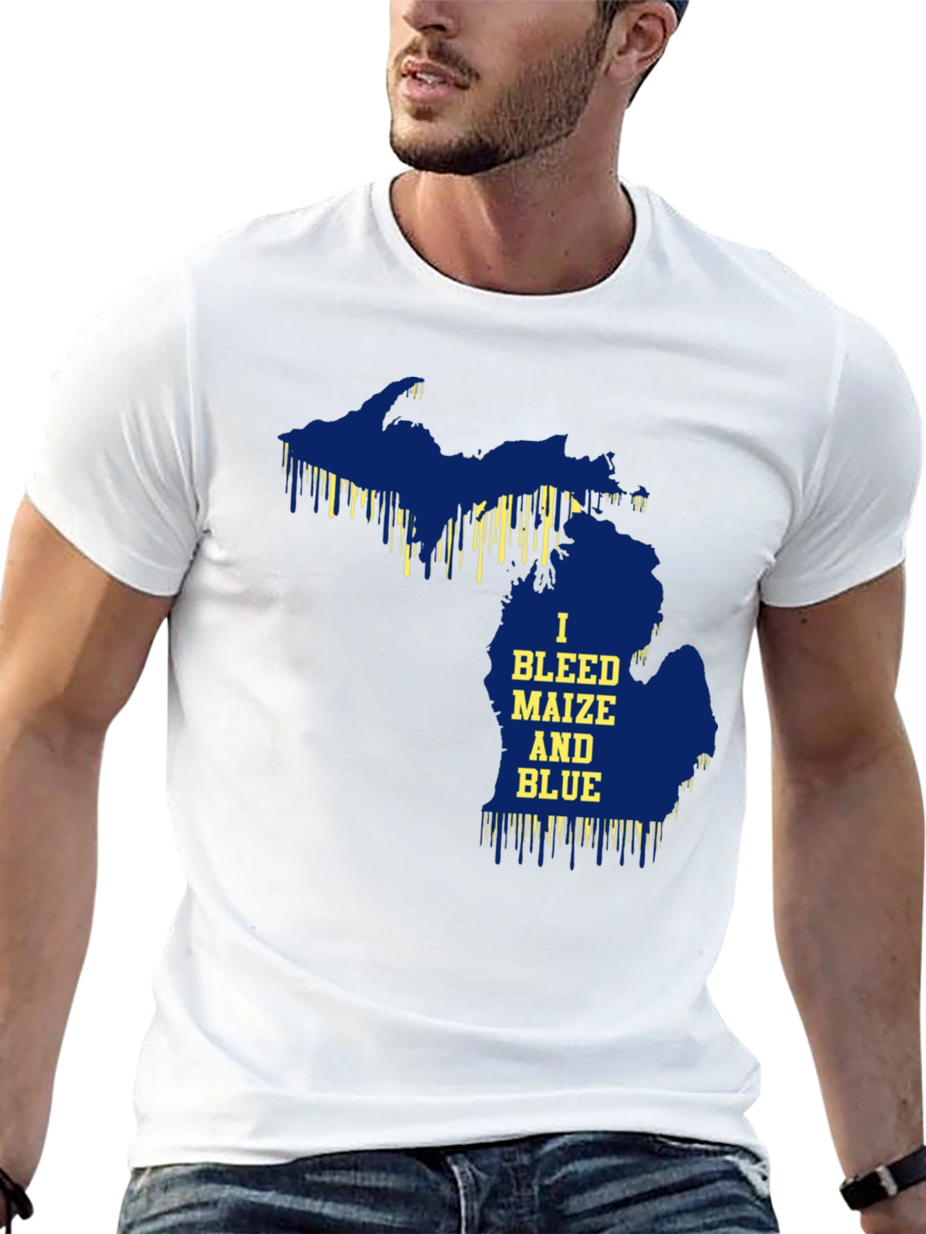 Michigan Maize and Blue Graphic Tee