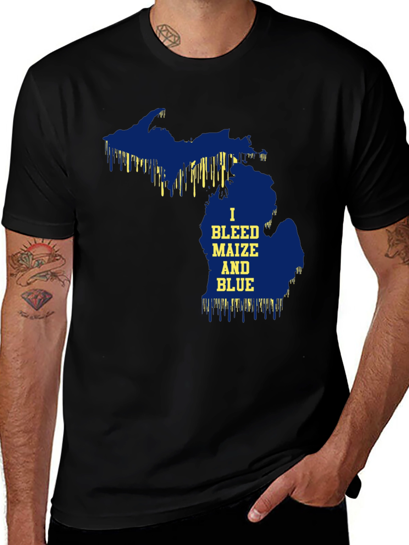Michigan Maize and Blue Graphic Tee