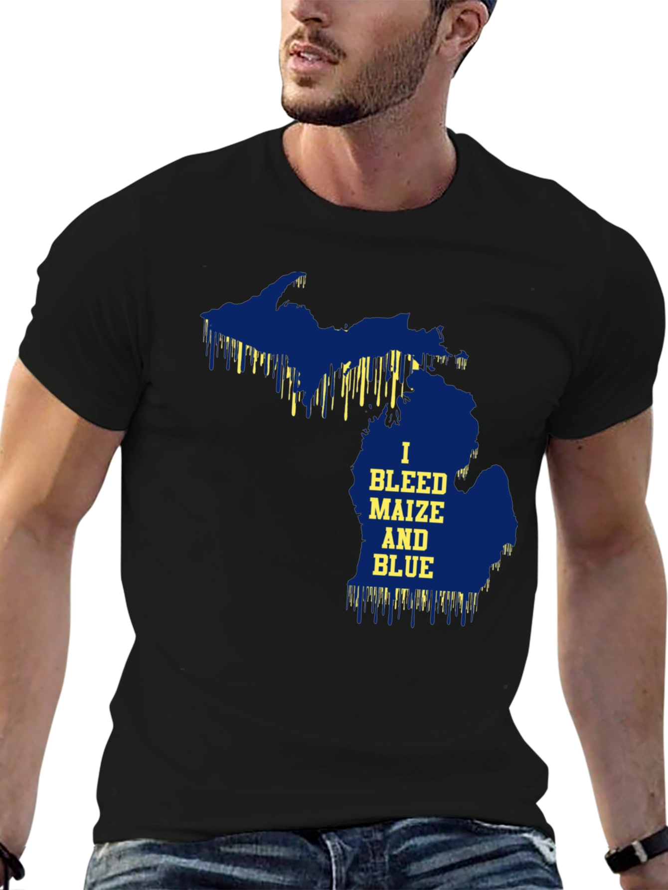 Michigan Maize and Blue Graphic Tee