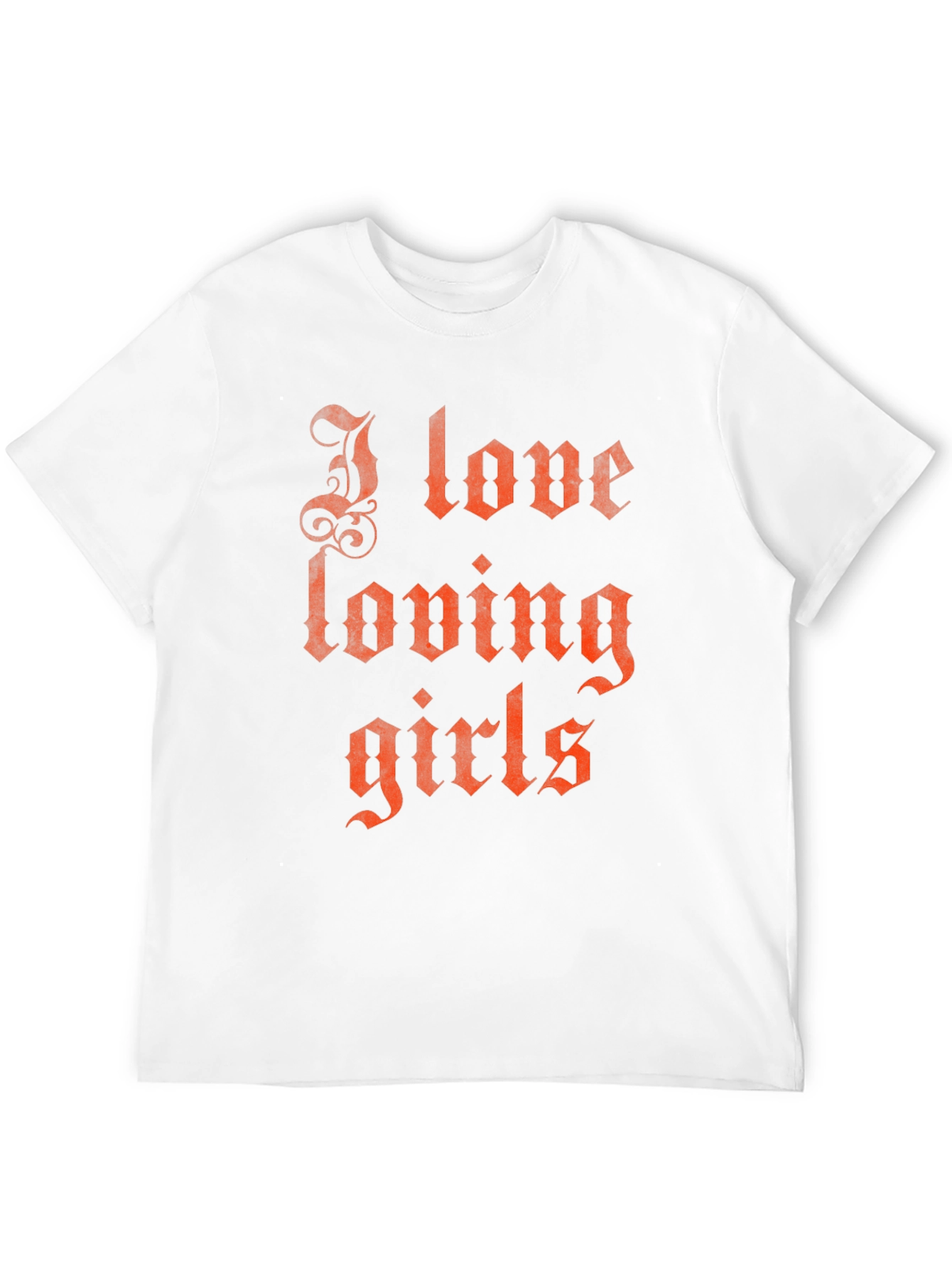 I Love Loving Girls Graphic T-Shirt - Black