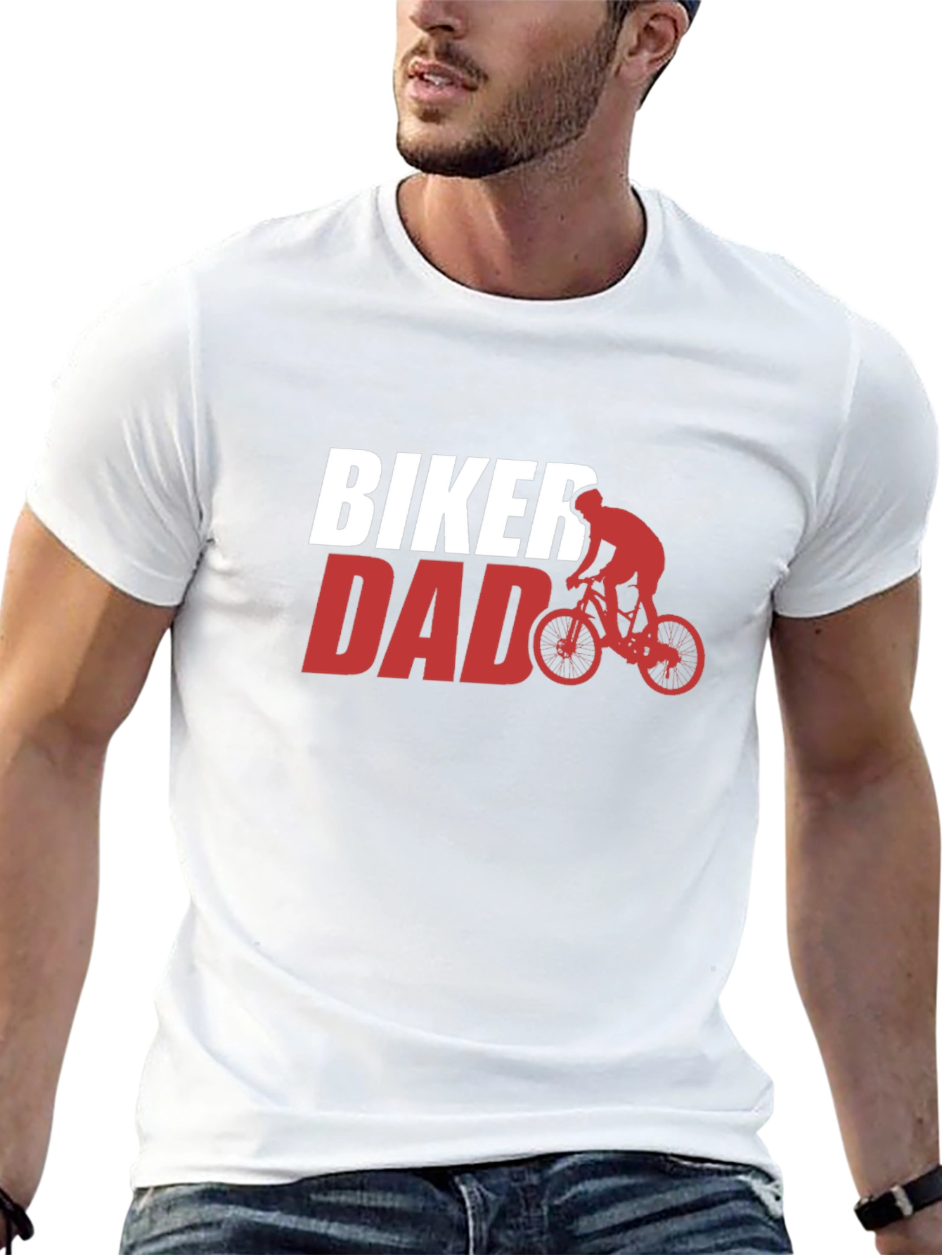 Biker Dad Graphic Tee - Cycling Lover T-Shirt