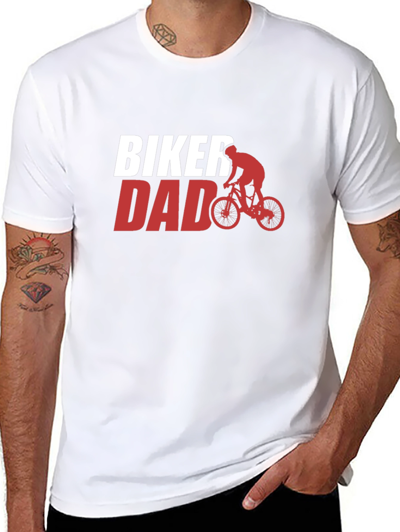 Biker Dad Graphic Tee - Cycling Lover T-Shirt