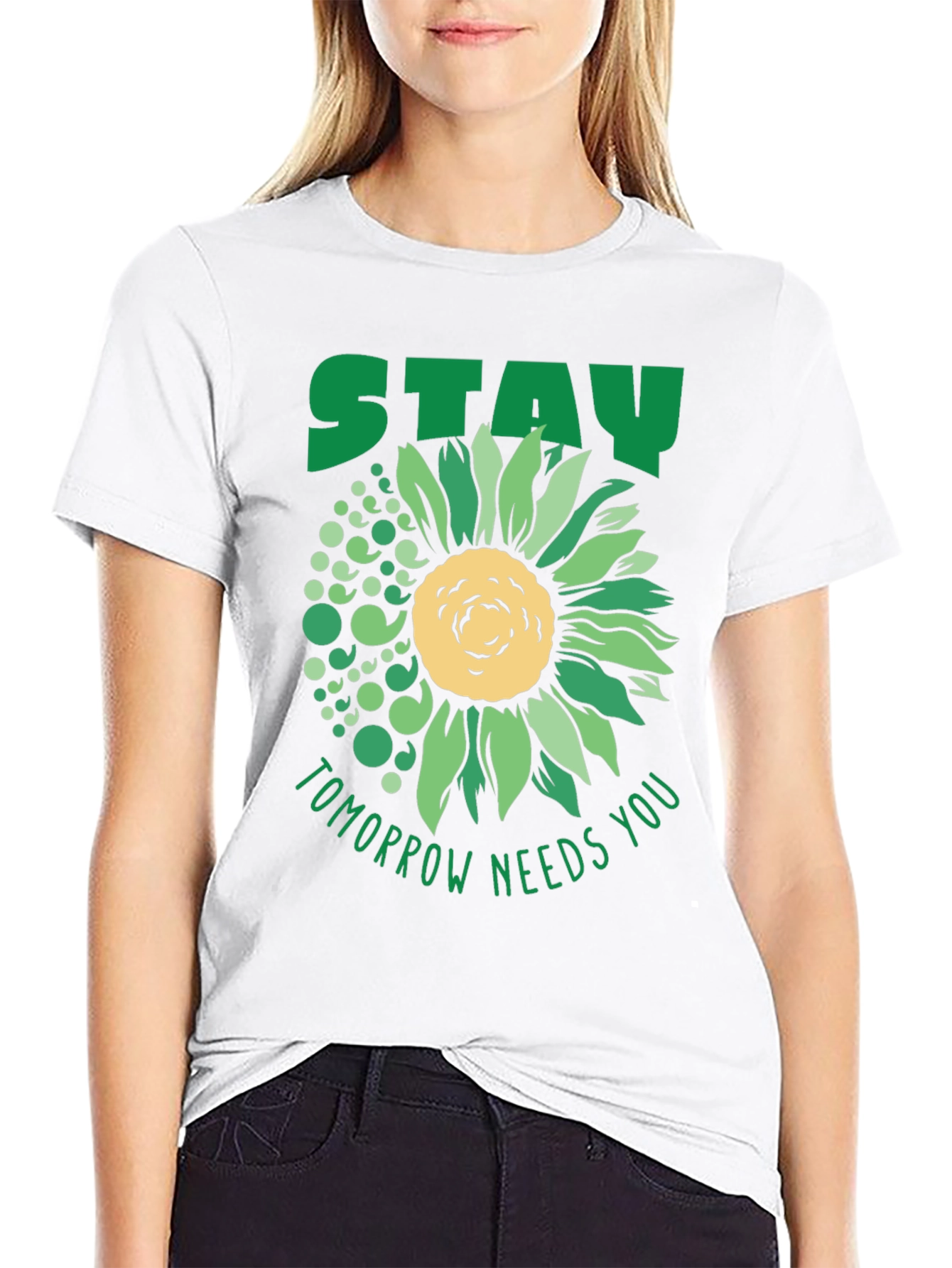 Stay Sunflower Tee: Tomorrow Needs You