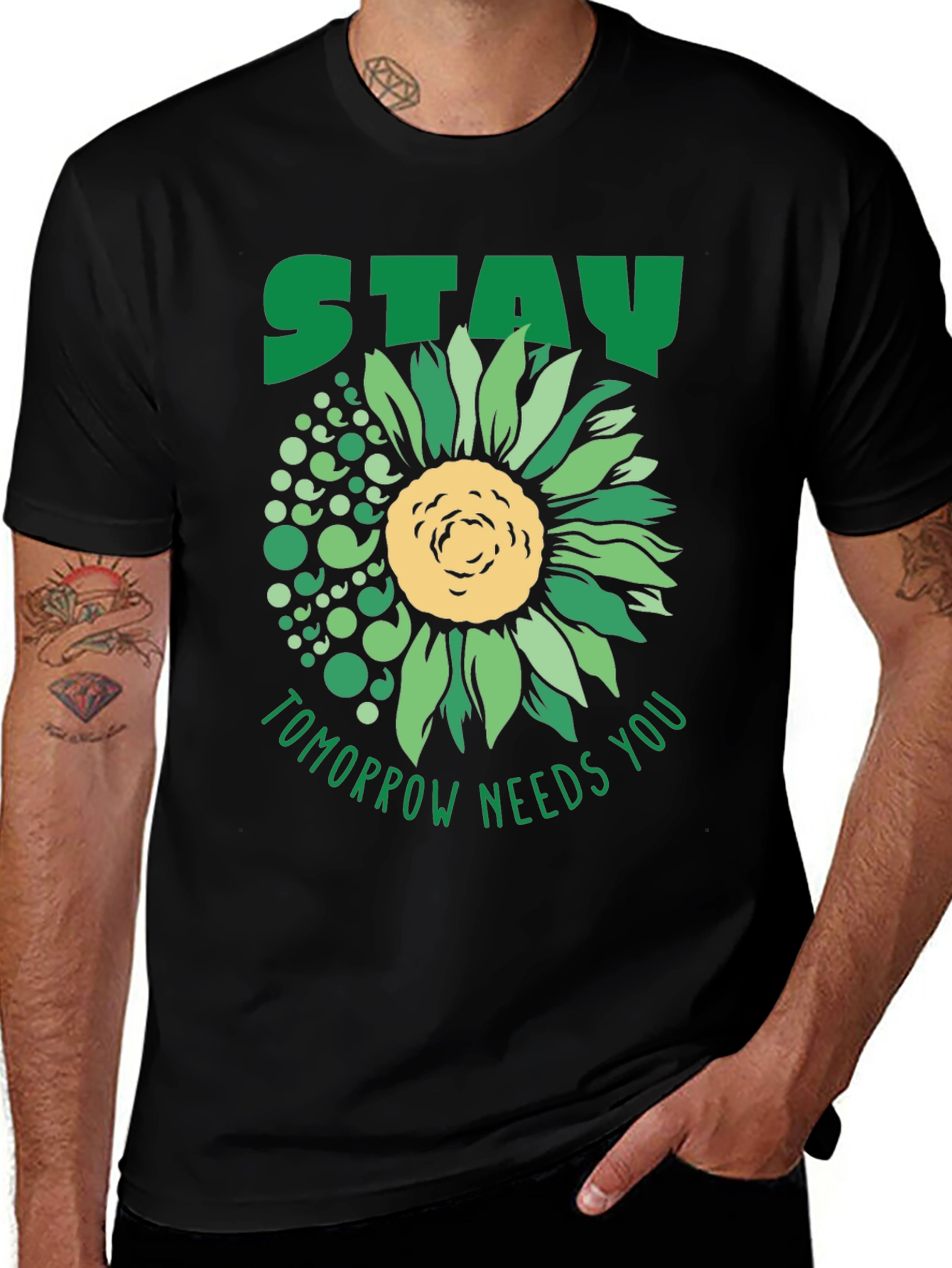 Stay Sunflower Tee: Tomorrow Needs You