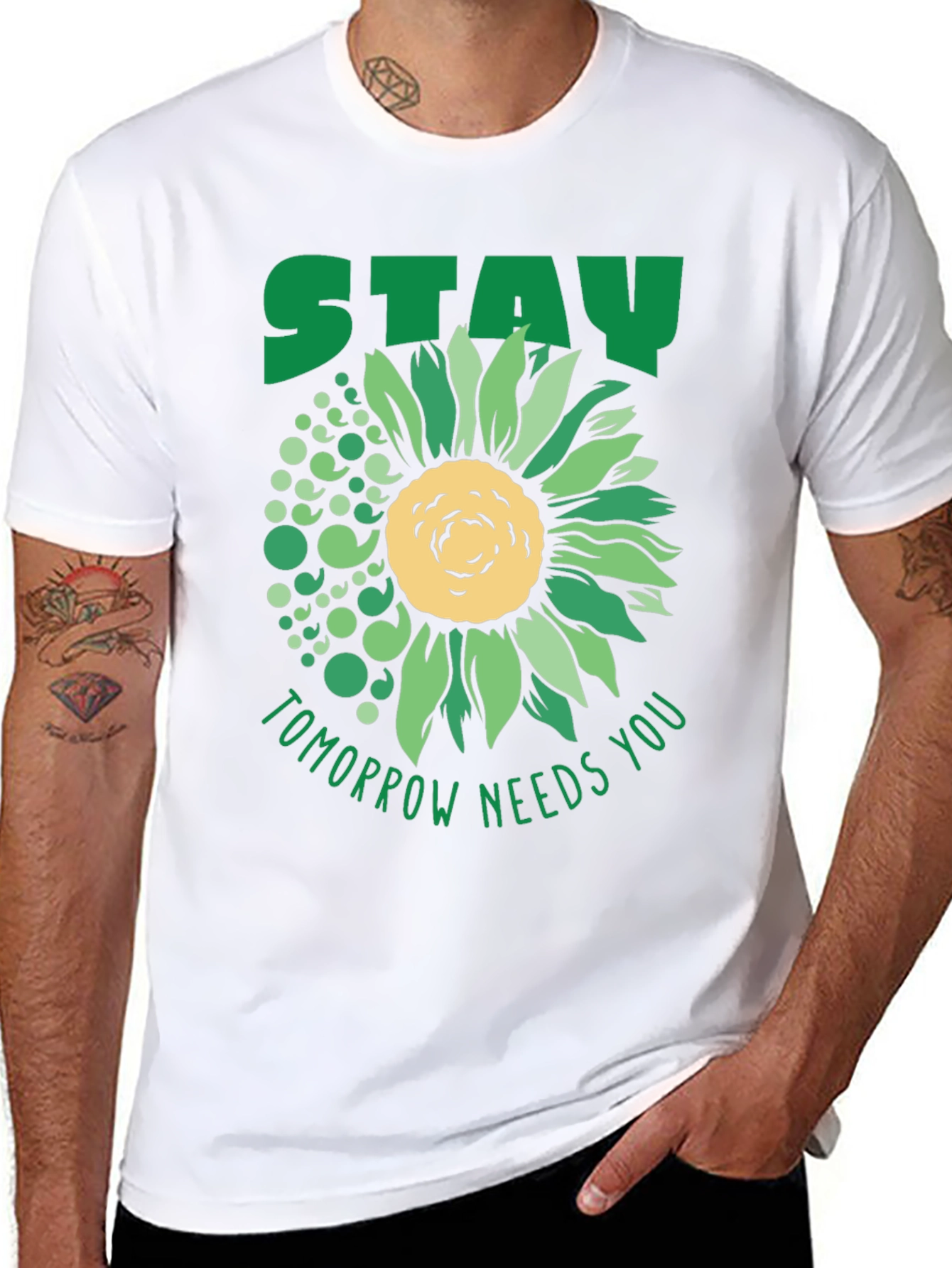 Stay Sunflower Tee: Tomorrow Needs You