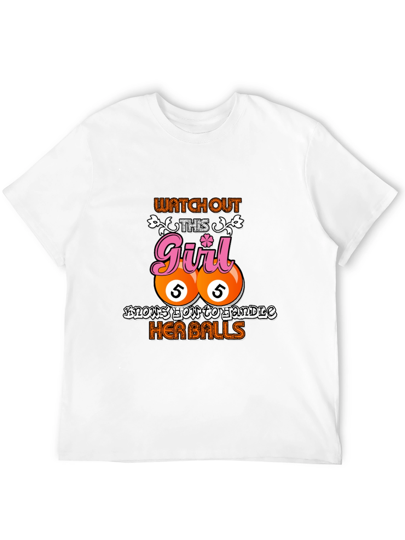 Watch Out Girl Billiard Balls Graphic Tee