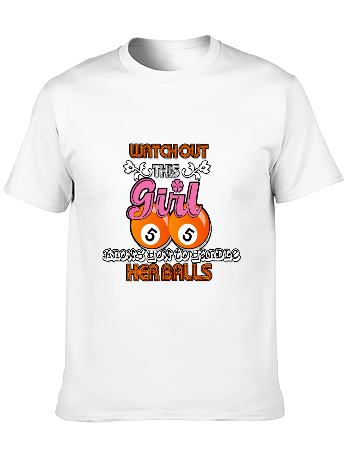Watch Out Girl Billiard Balls Graphic Tee