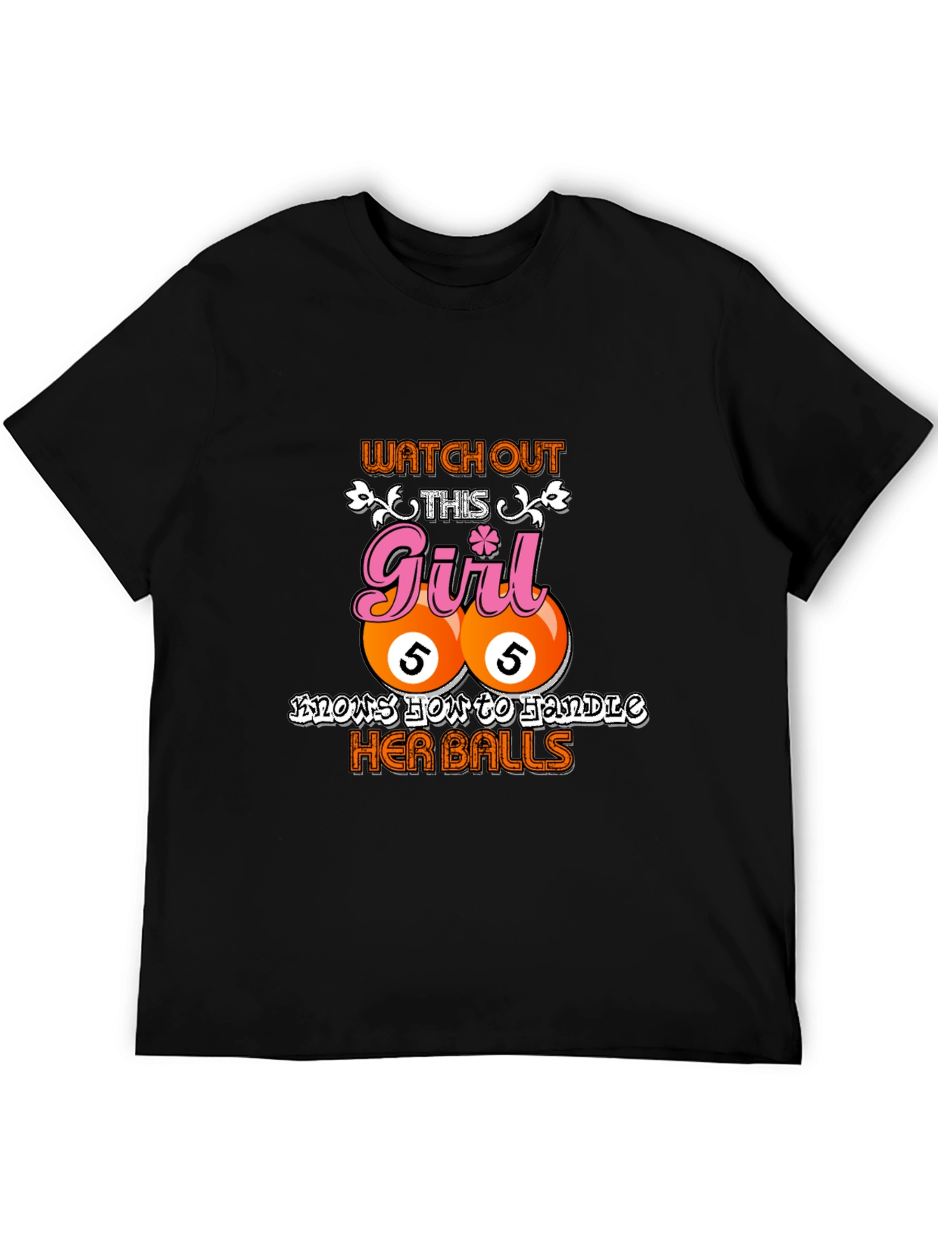 Watch Out Girl Billiard Balls Graphic Tee