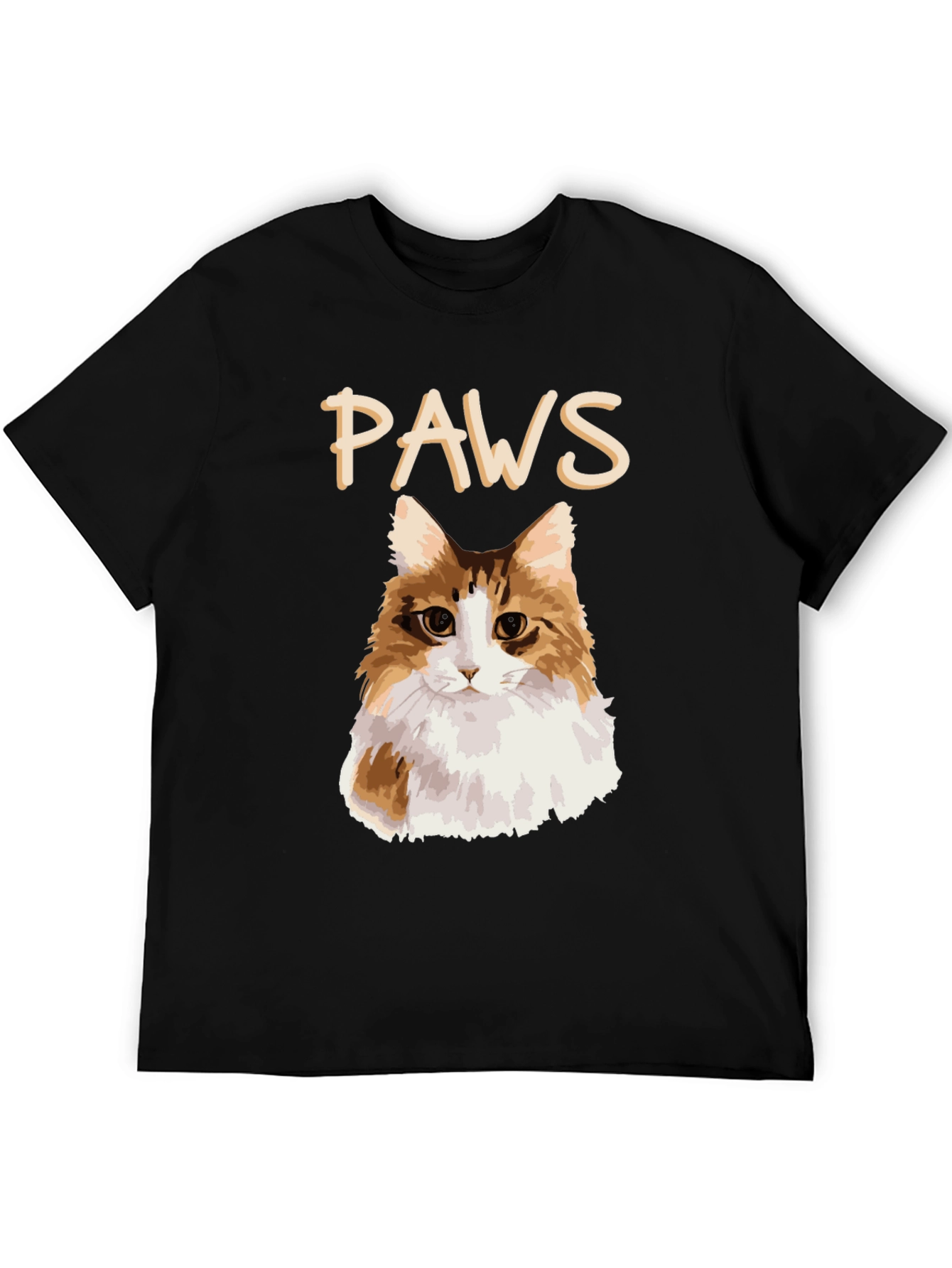 PAWS Cat T-Shirt - Fluffy Feline Graphic Tee