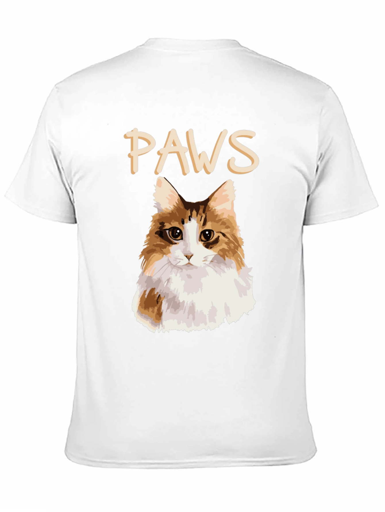 PAWS Cat T-Shirt - Fluffy Feline Graphic Tee