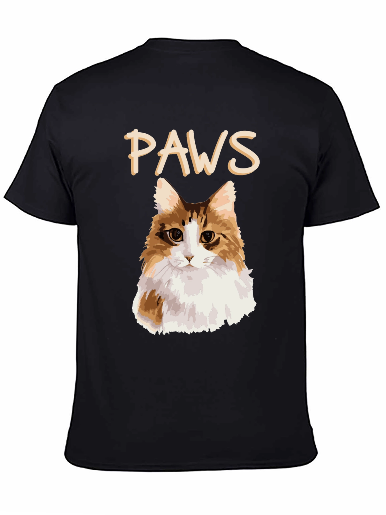 PAWS Cat T-Shirt - Fluffy Feline Graphic Tee