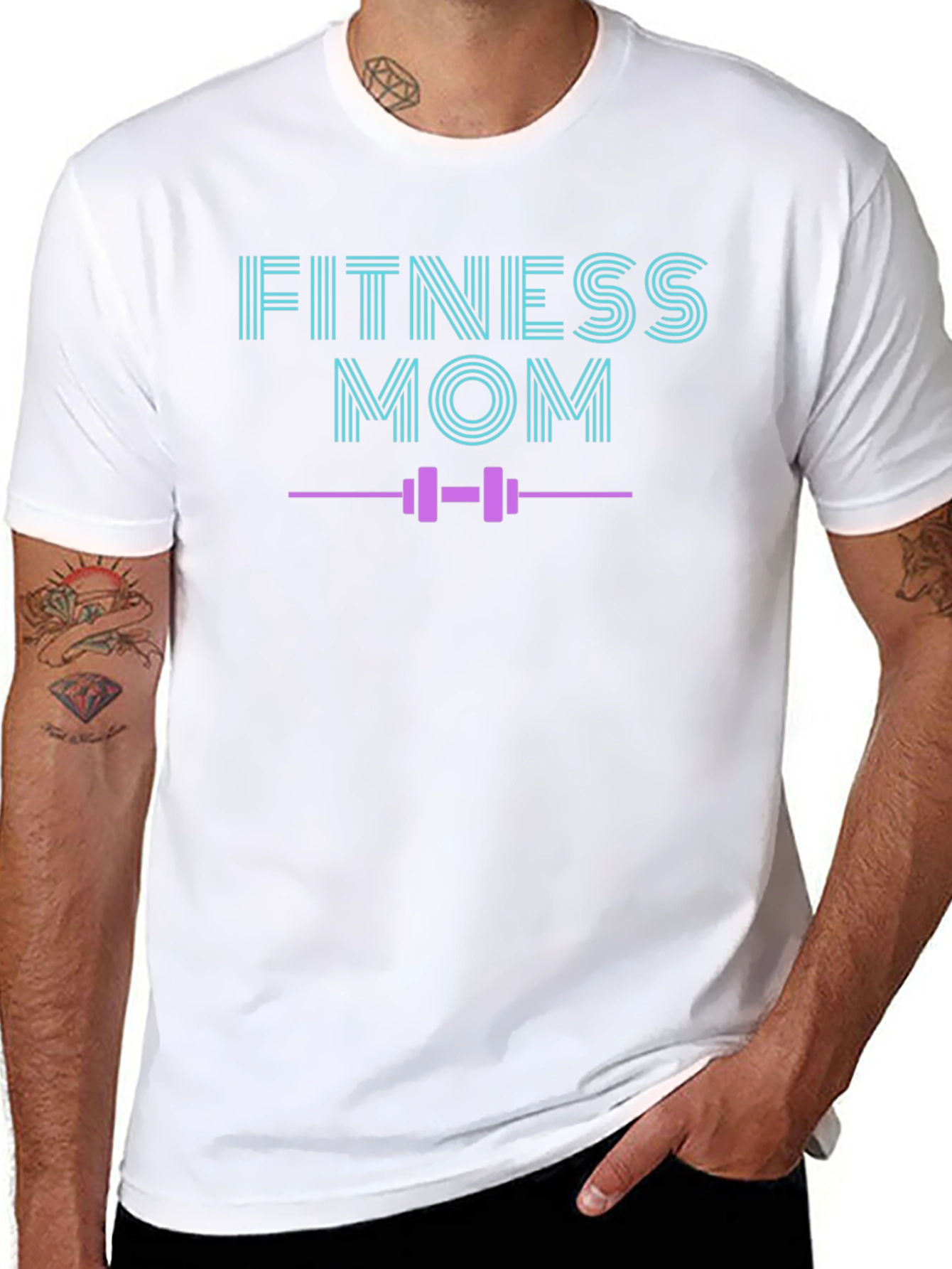 Fitness Mom Graphic T-Shirt - Gym Workout Apparel