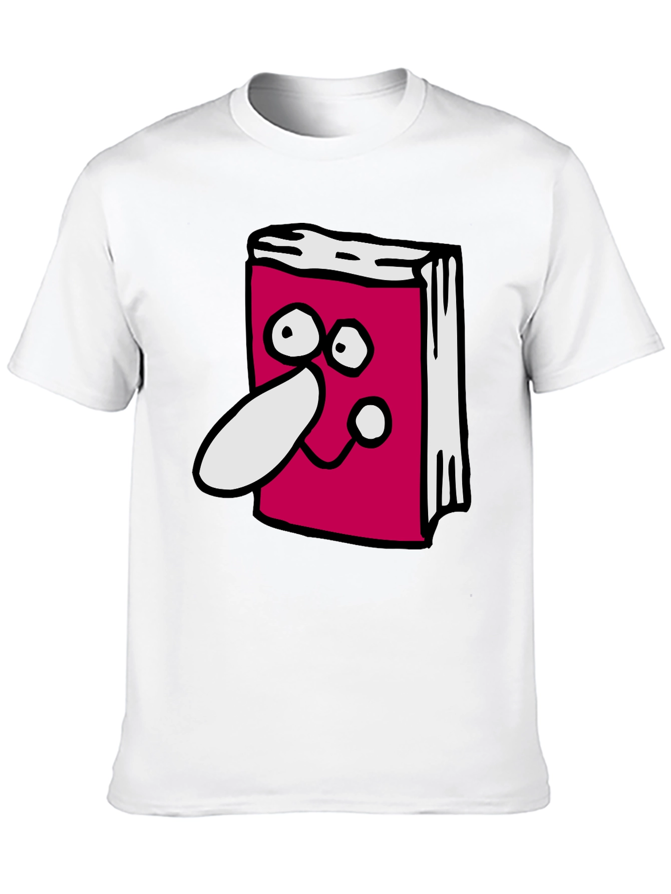 Funny Book Character Black T-Shirt