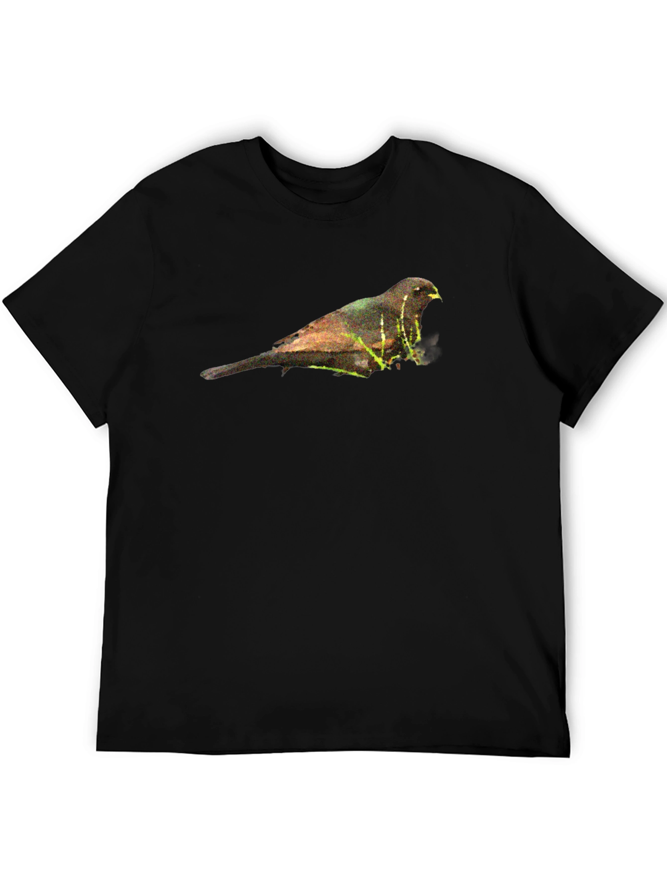 Bird Graphic Black T-Shirt - Nature Inspired Apparel
