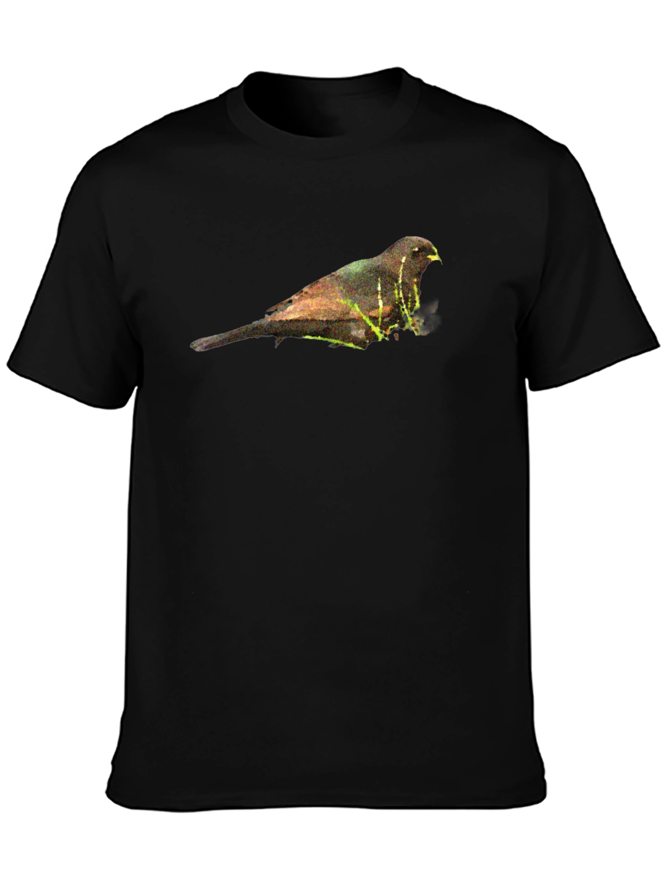 Bird Graphic Black T-Shirt - Nature Inspired Apparel