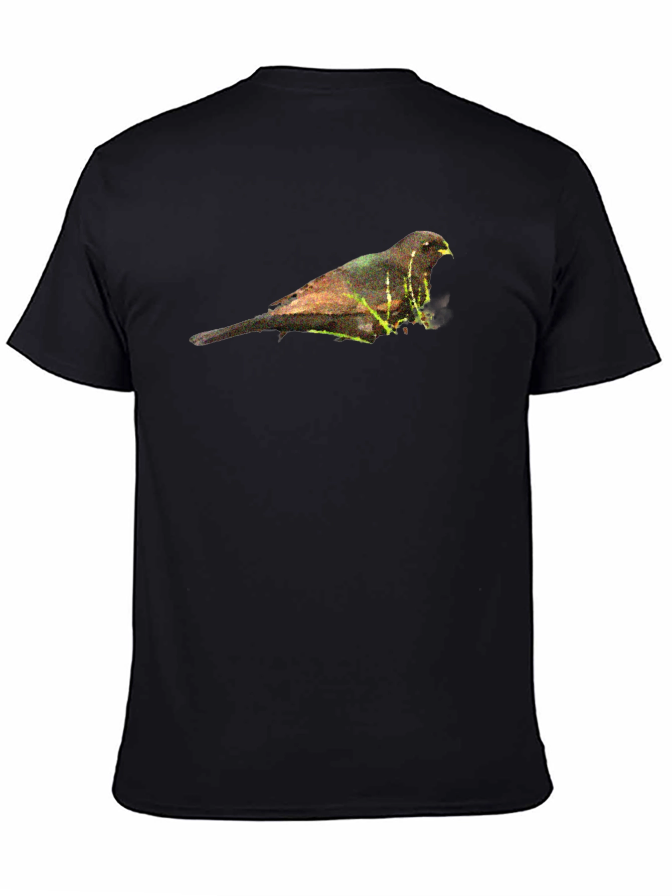 Bird Graphic Black T-Shirt - Nature Inspired Apparel