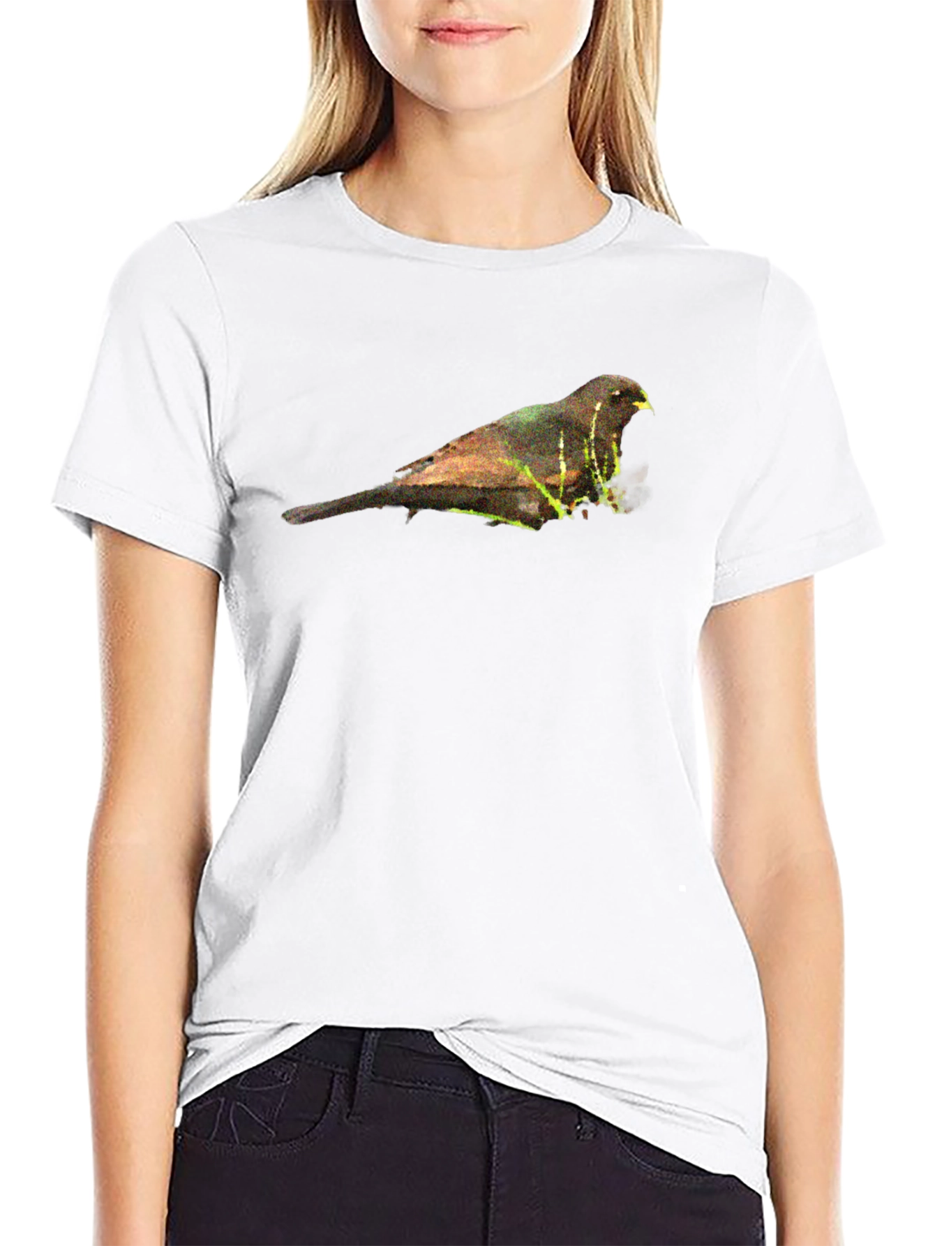 Bird Graphic Black T-Shirt - Nature Inspired Apparel