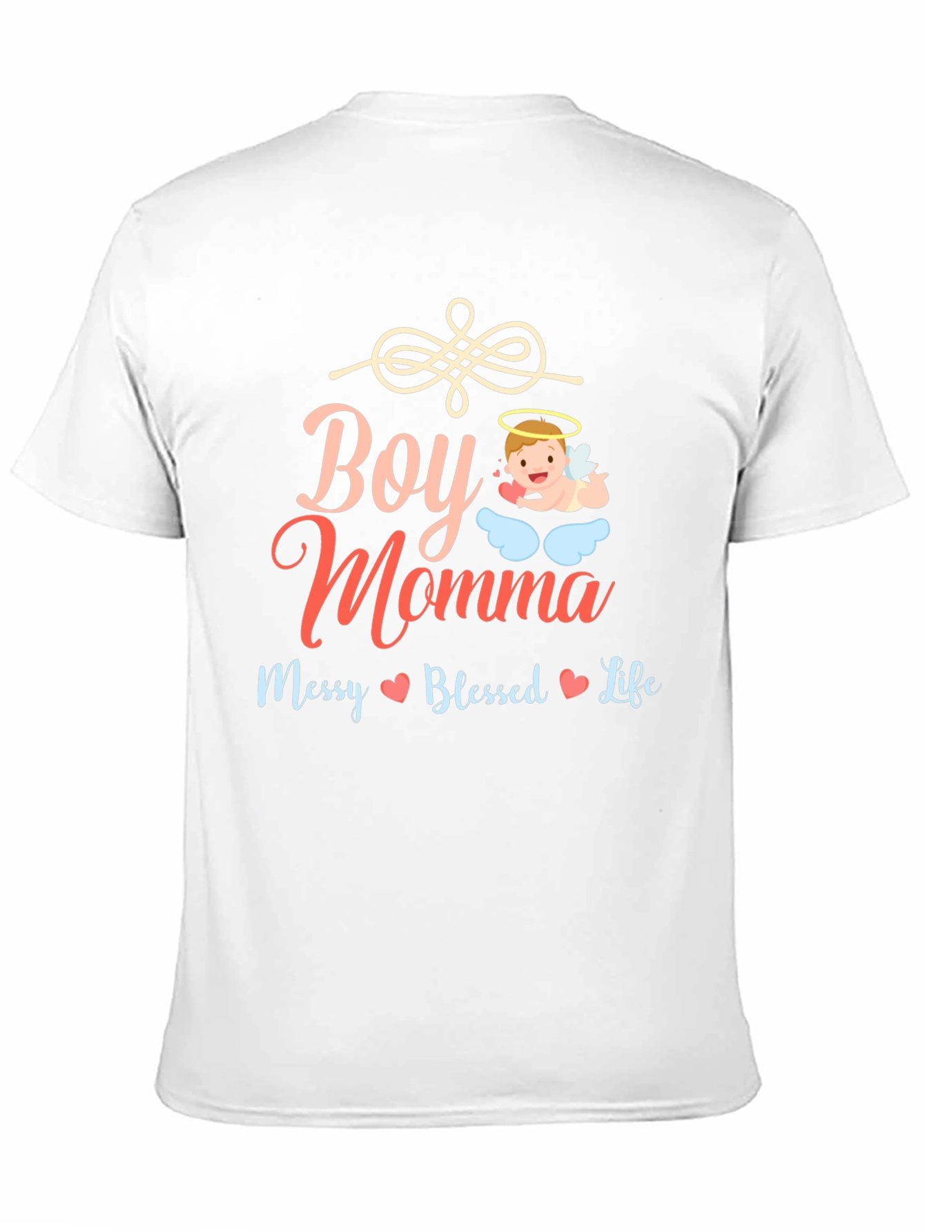 Boy Momma Messy Blessed Life Graphic Tee