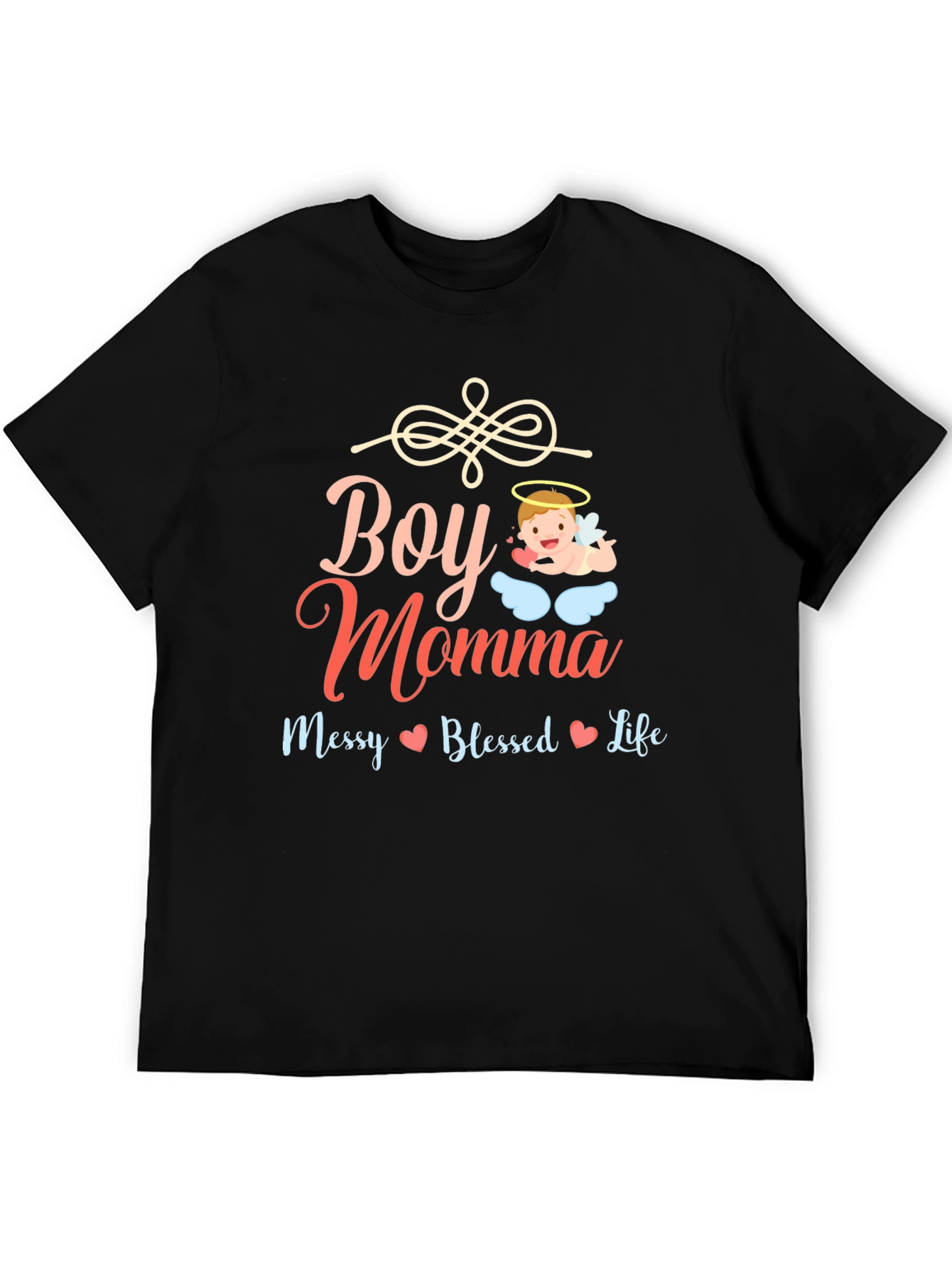 Boy Momma Messy Blessed Life Graphic Tee